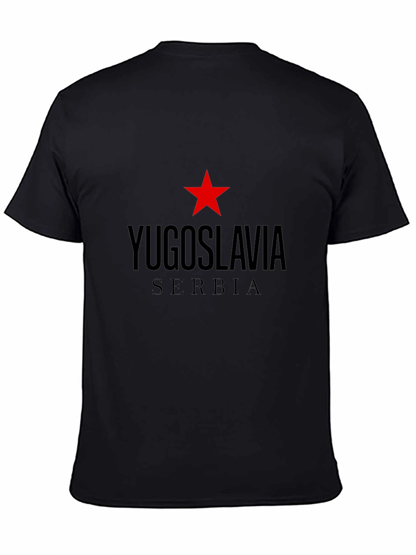 Yugoslavia Serbia Graphic Tee - Red Star Black T-Shirt