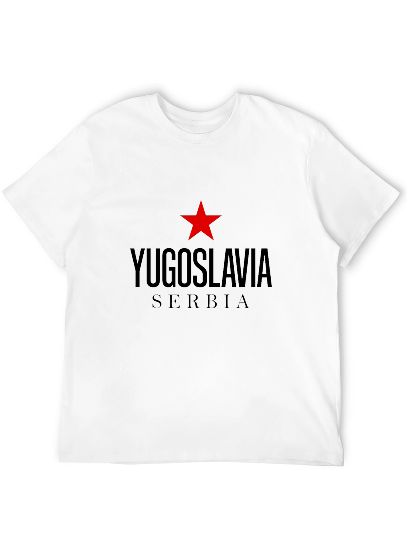 Yugoslavia Serbia Graphic Tee - Red Star Black T-Shirt