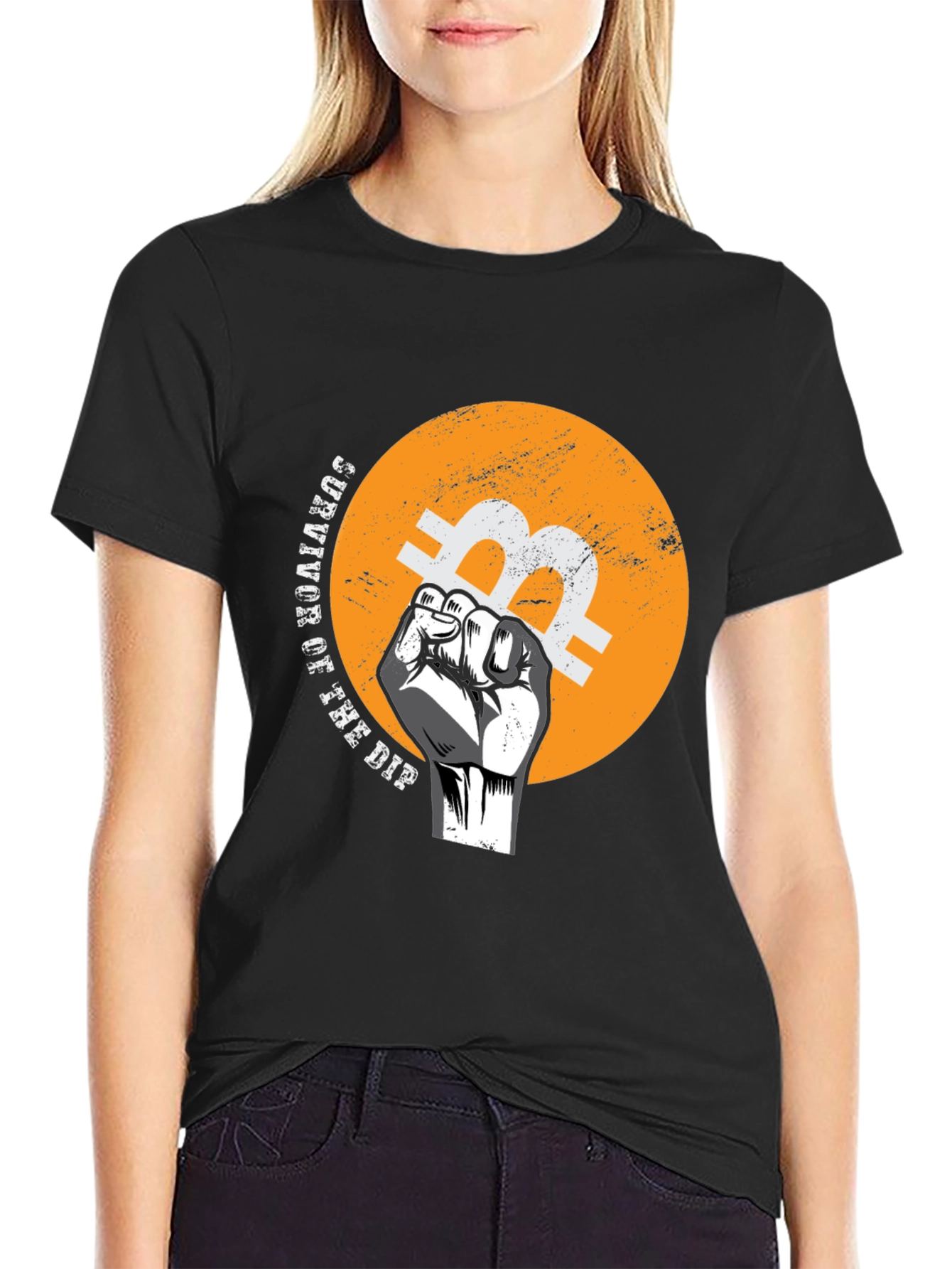 Bitcoin Survivor T-Shirt - Black Crypto Tee