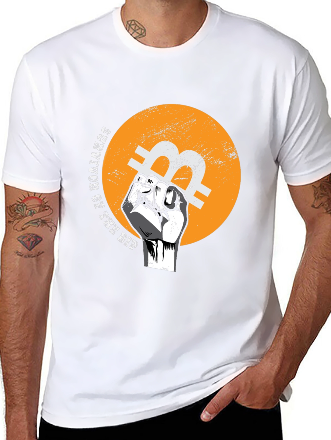 Bitcoin Survivor T-Shirt - Black Crypto Tee