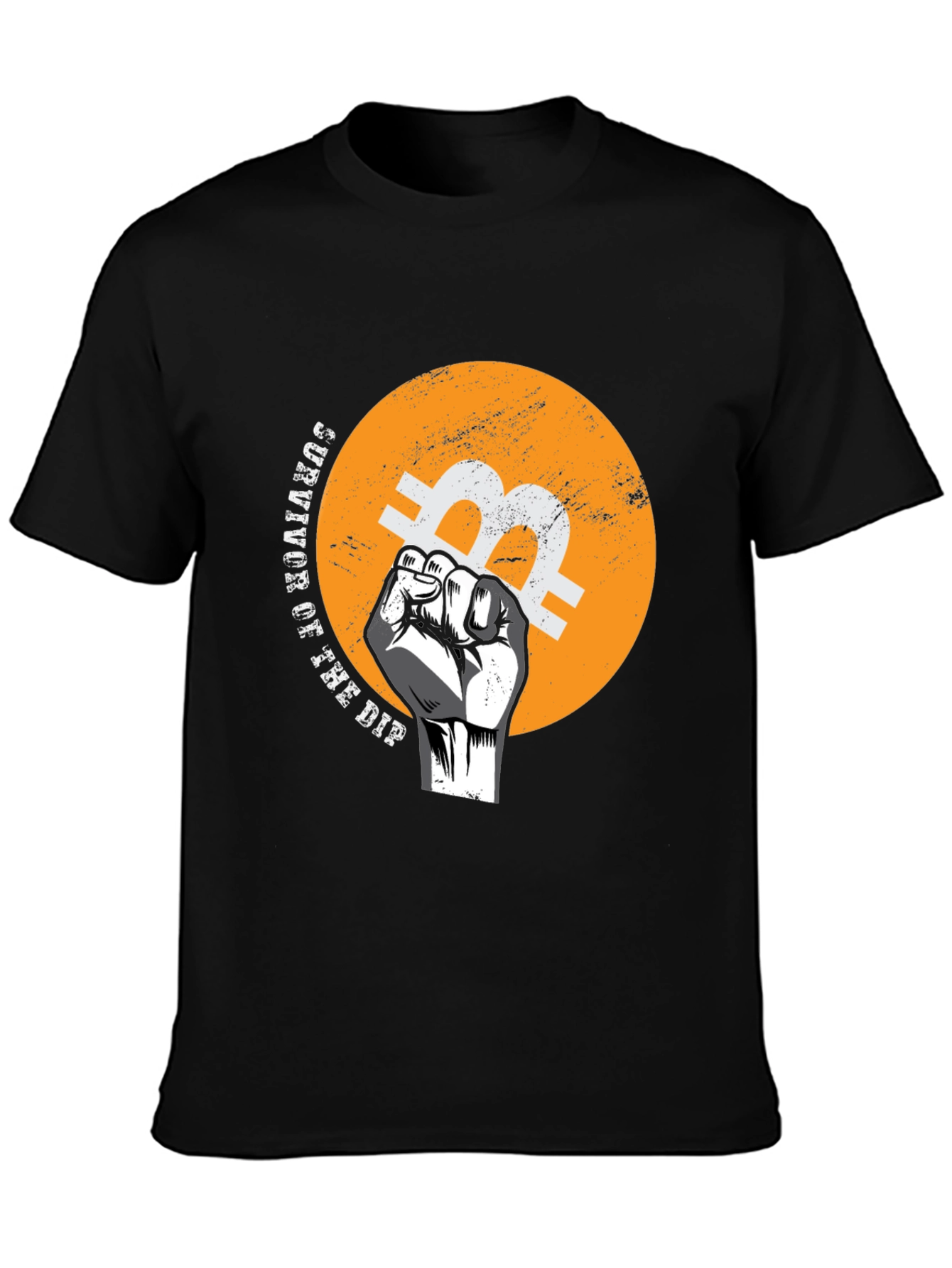Bitcoin Survivor T-Shirt - Black Crypto Tee