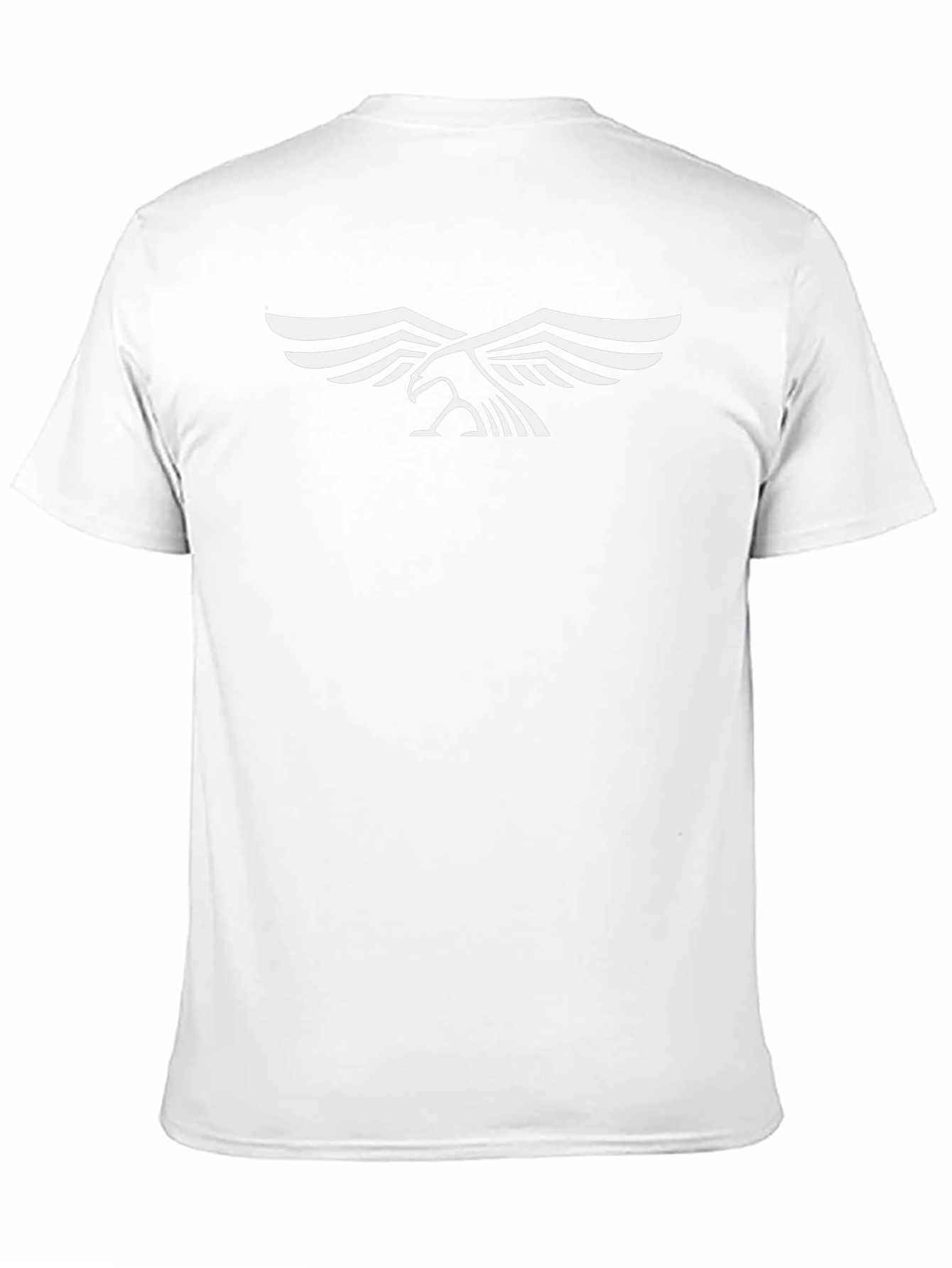 Black T-Shirt with White Eagle Graphic