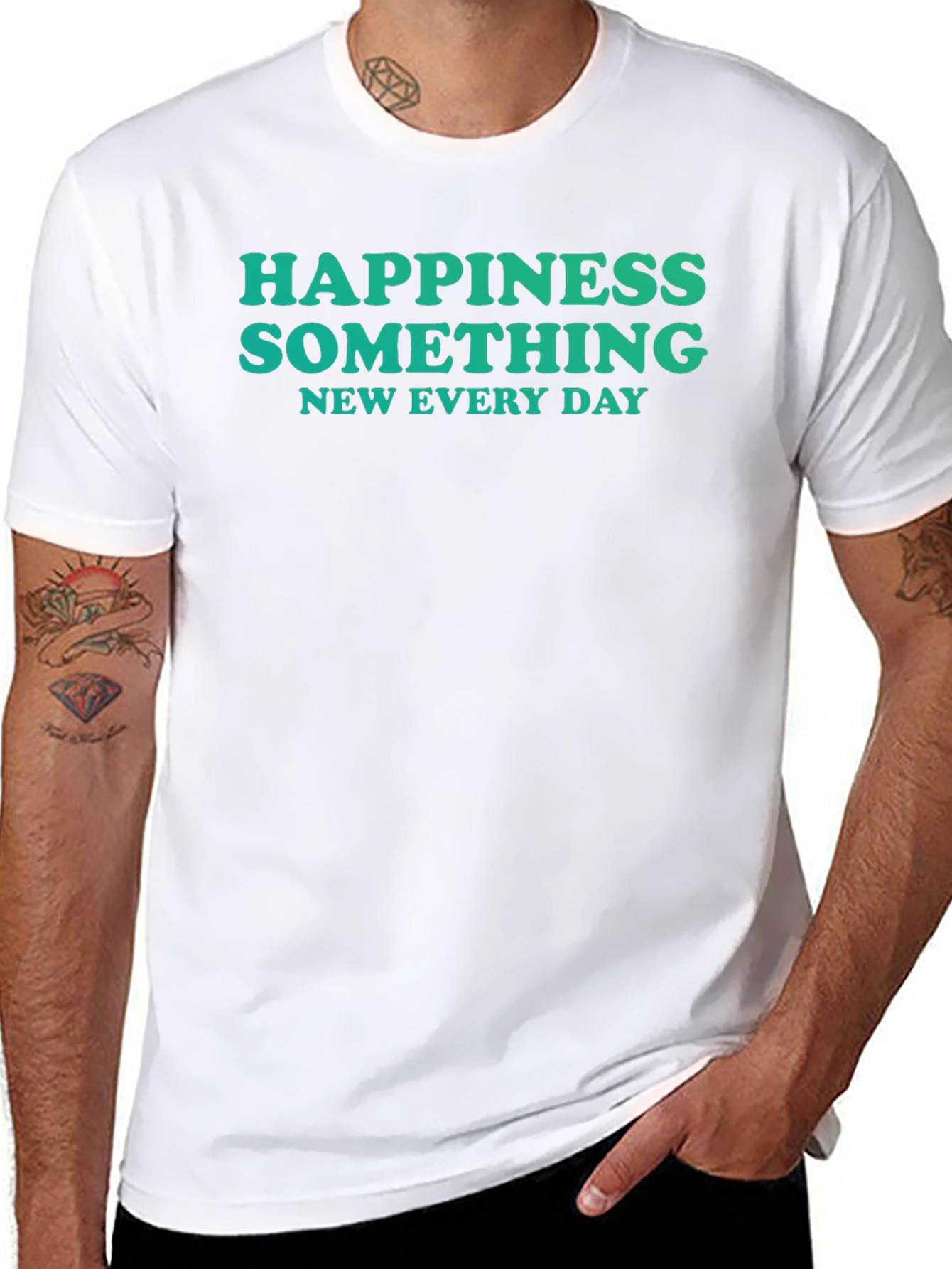 Happiness Something New Every Day Black T-Shirt