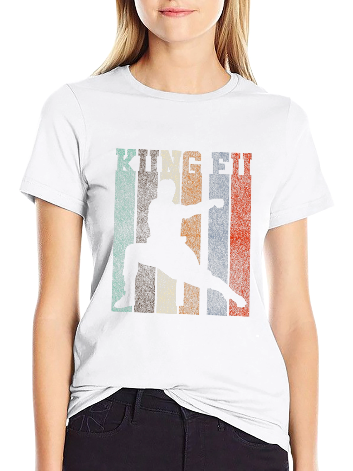 Retro Kung Fu Martial Arts Black T-Shirt