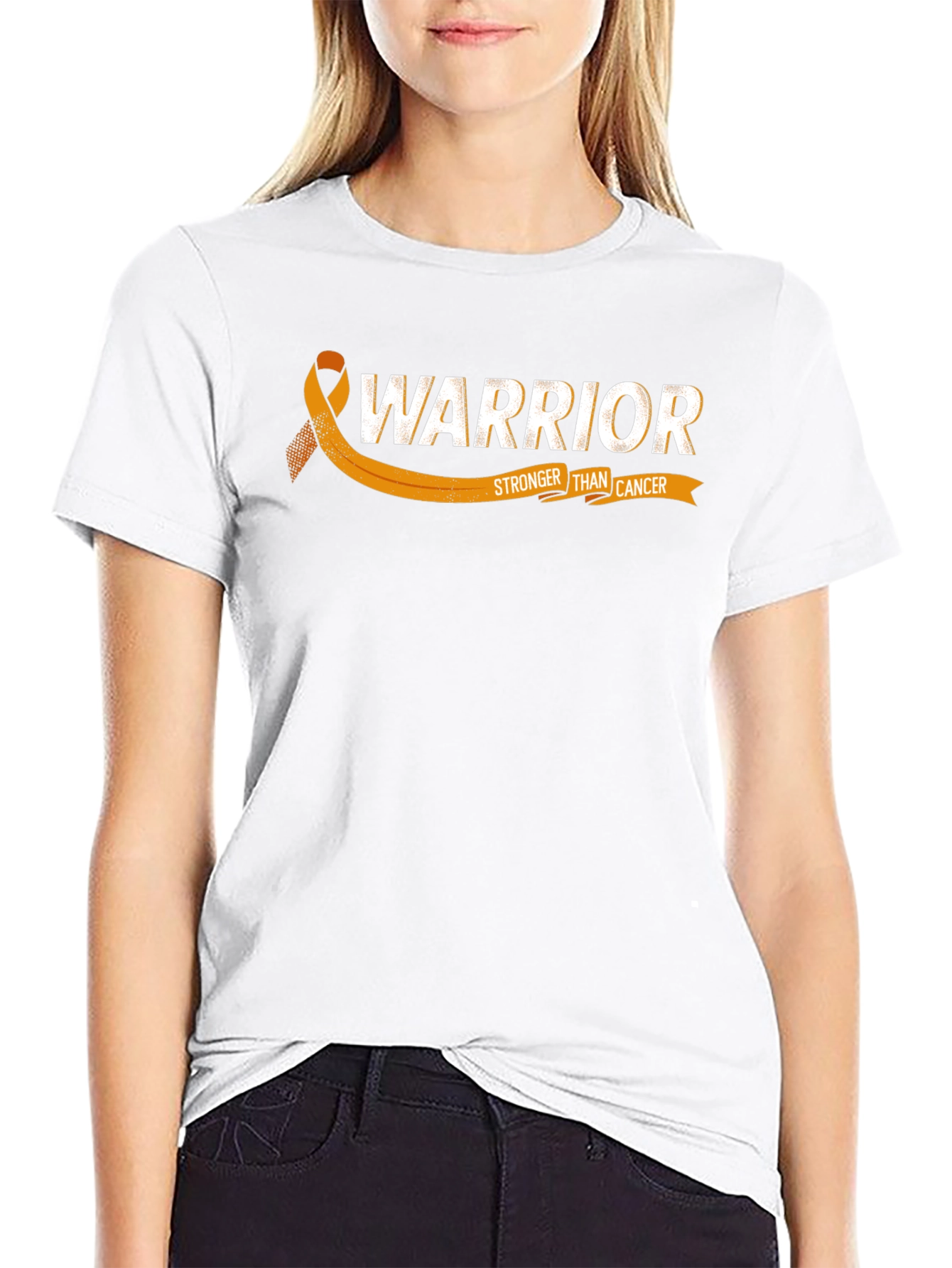 Warrior Stronger Than Cancer Ribbon T-Shirt