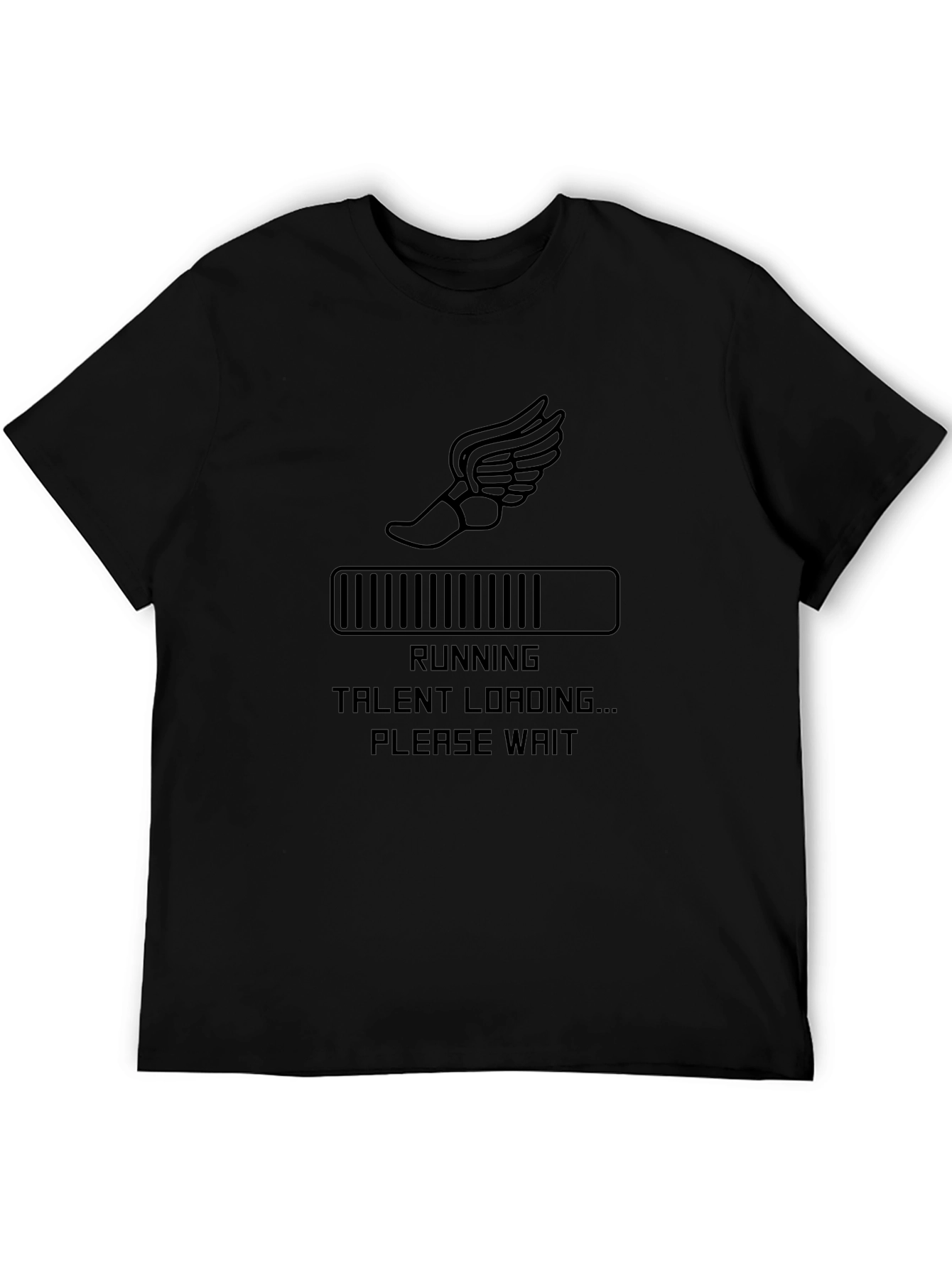 Running Talent Loading Mens Black T-Shirt