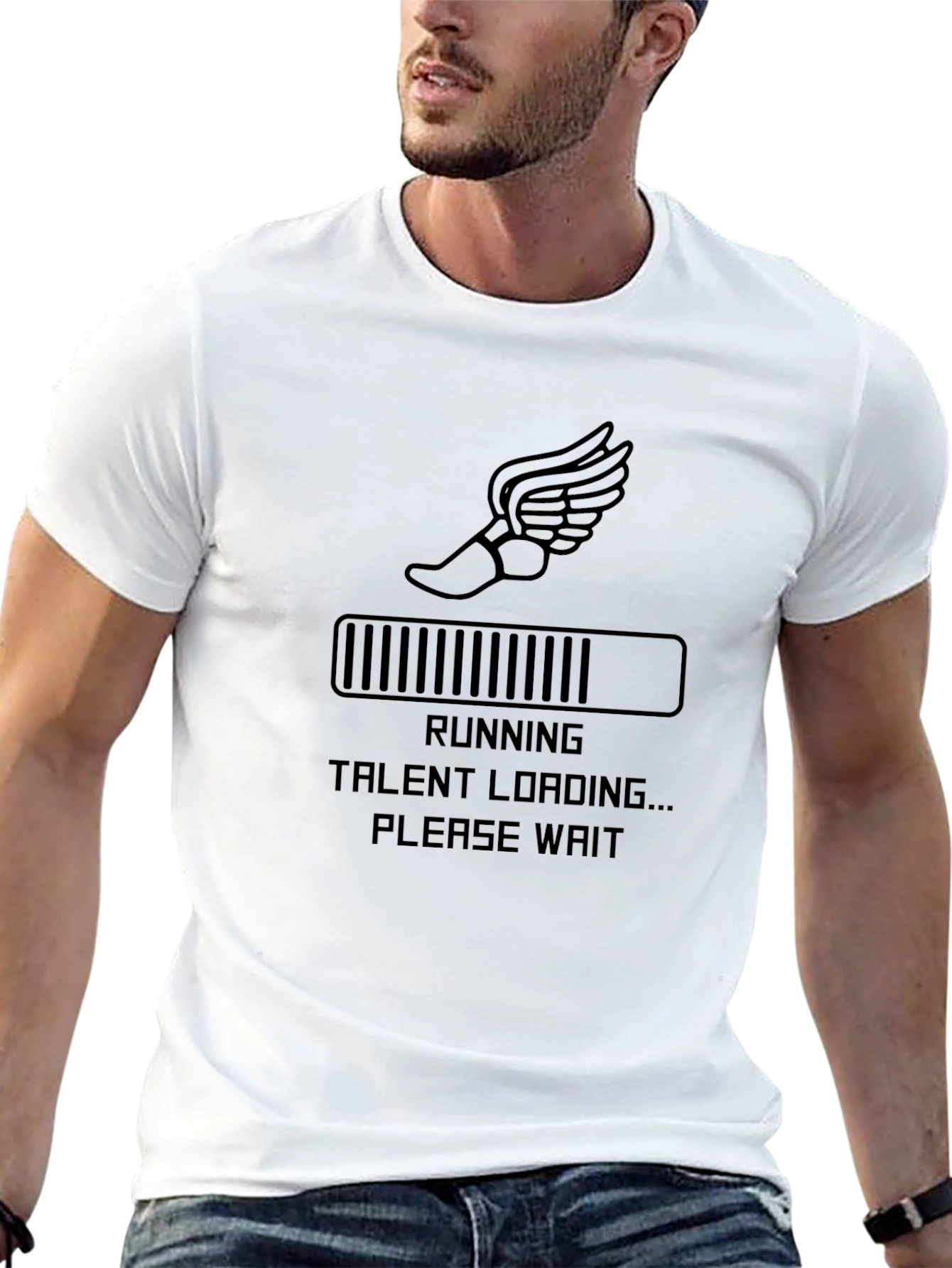Running Talent Loading Mens Black T-Shirt