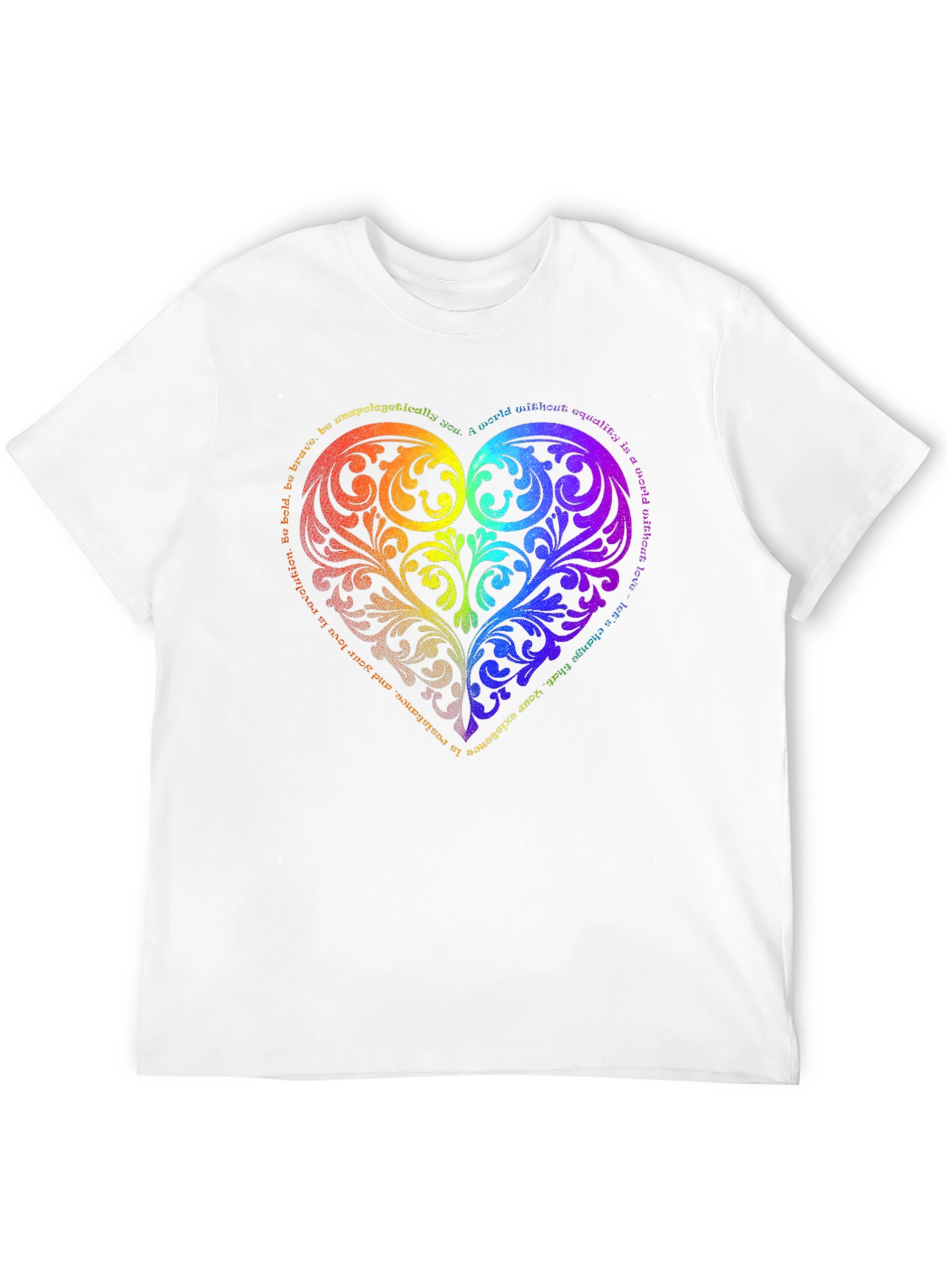 LGBTQ Pride Heart Graphic T-Shirt