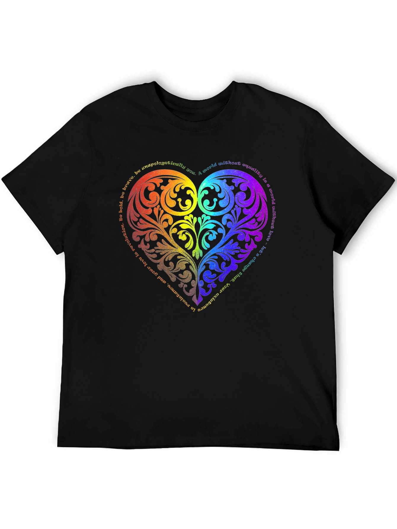 LGBTQ Pride Heart Graphic T-Shirt