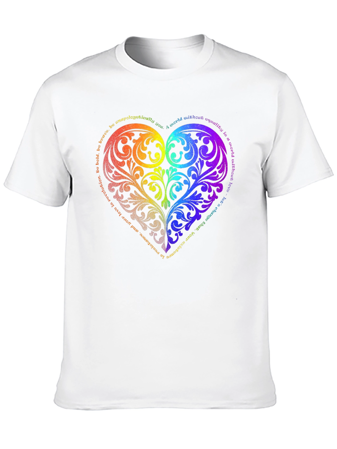 LGBTQ Pride Heart Graphic T-Shirt