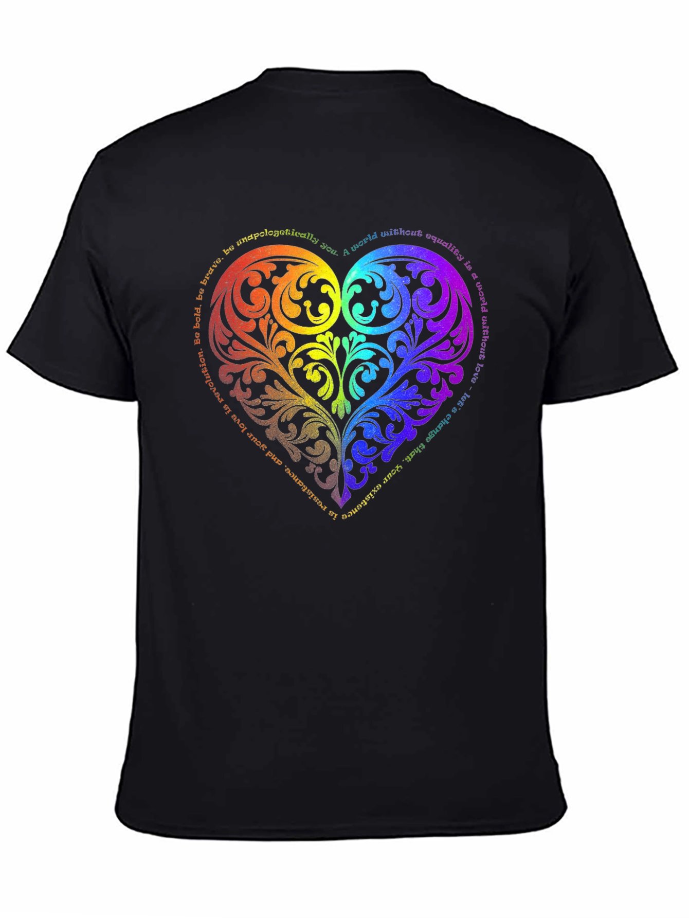 LGBTQ Pride Heart Graphic T-Shirt