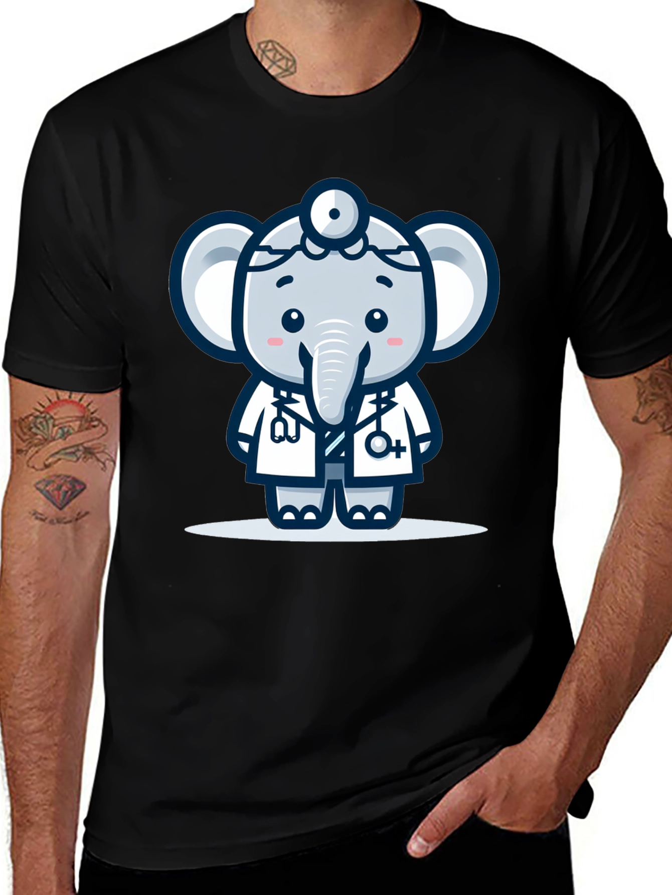 Doctor Elephant Graphic T-Shirt