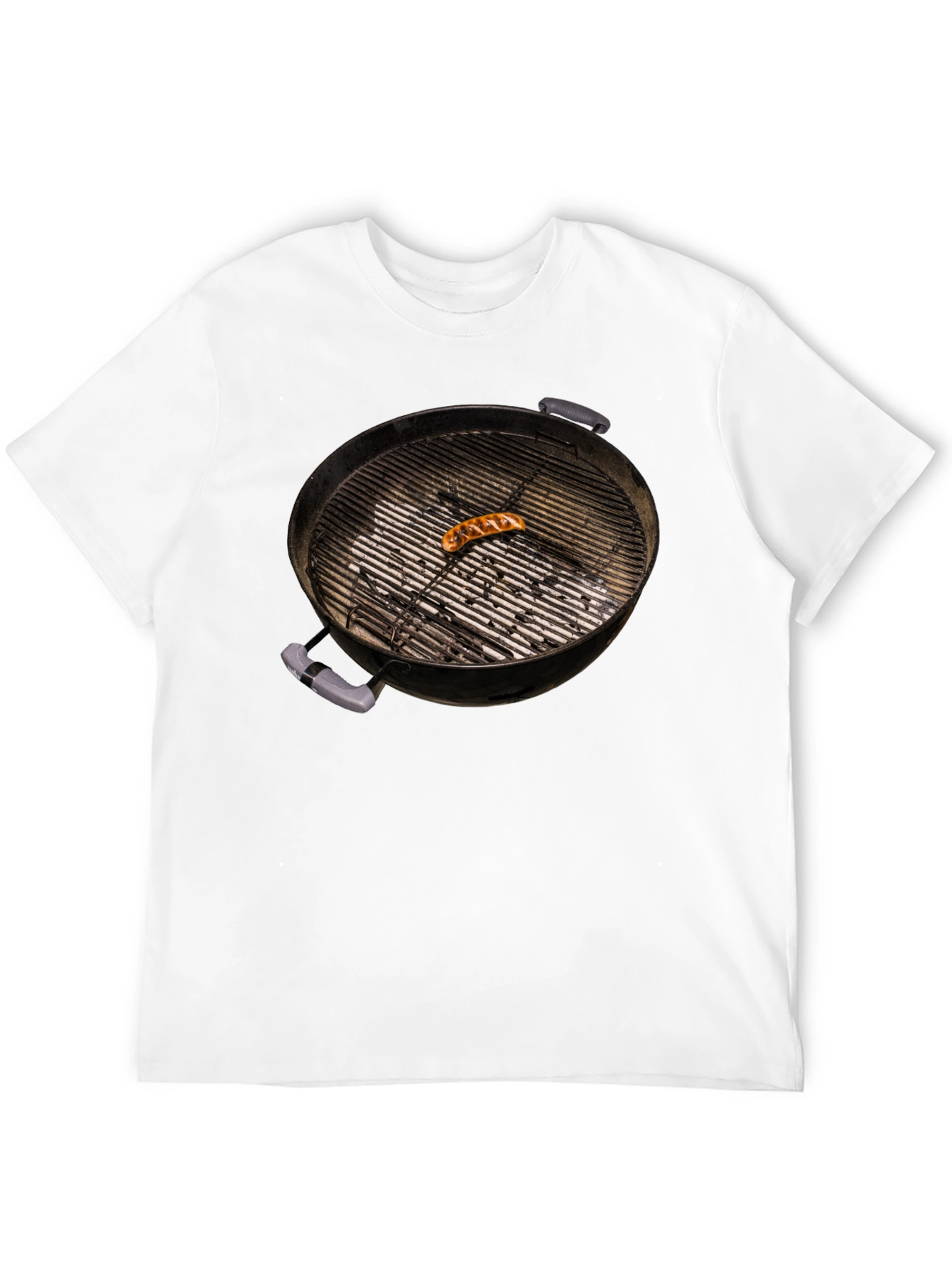 BBQ Grill T-Shirt with Sausage - Novelty Summer Tee