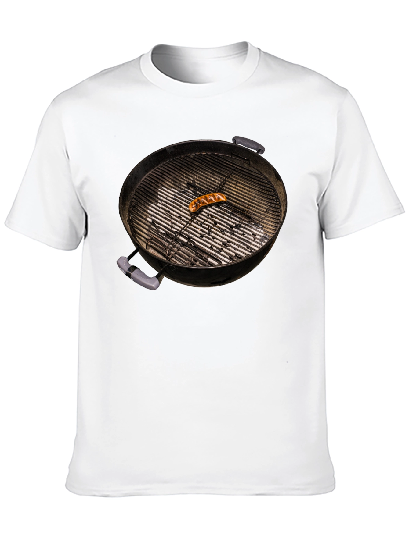 BBQ Grill T-Shirt with Sausage - Novelty Summer Tee