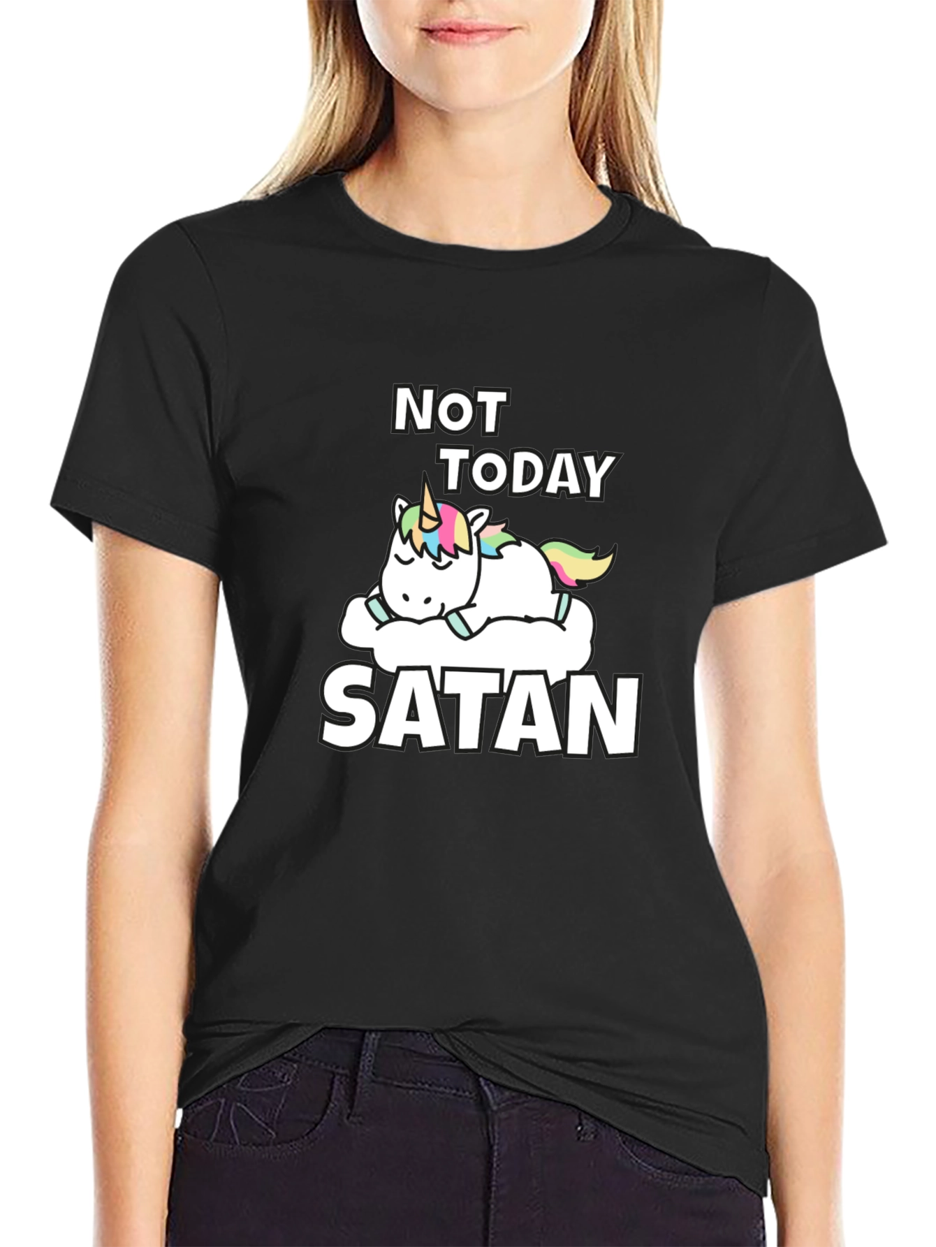 Not Today Satan Unicorn T-Shirt