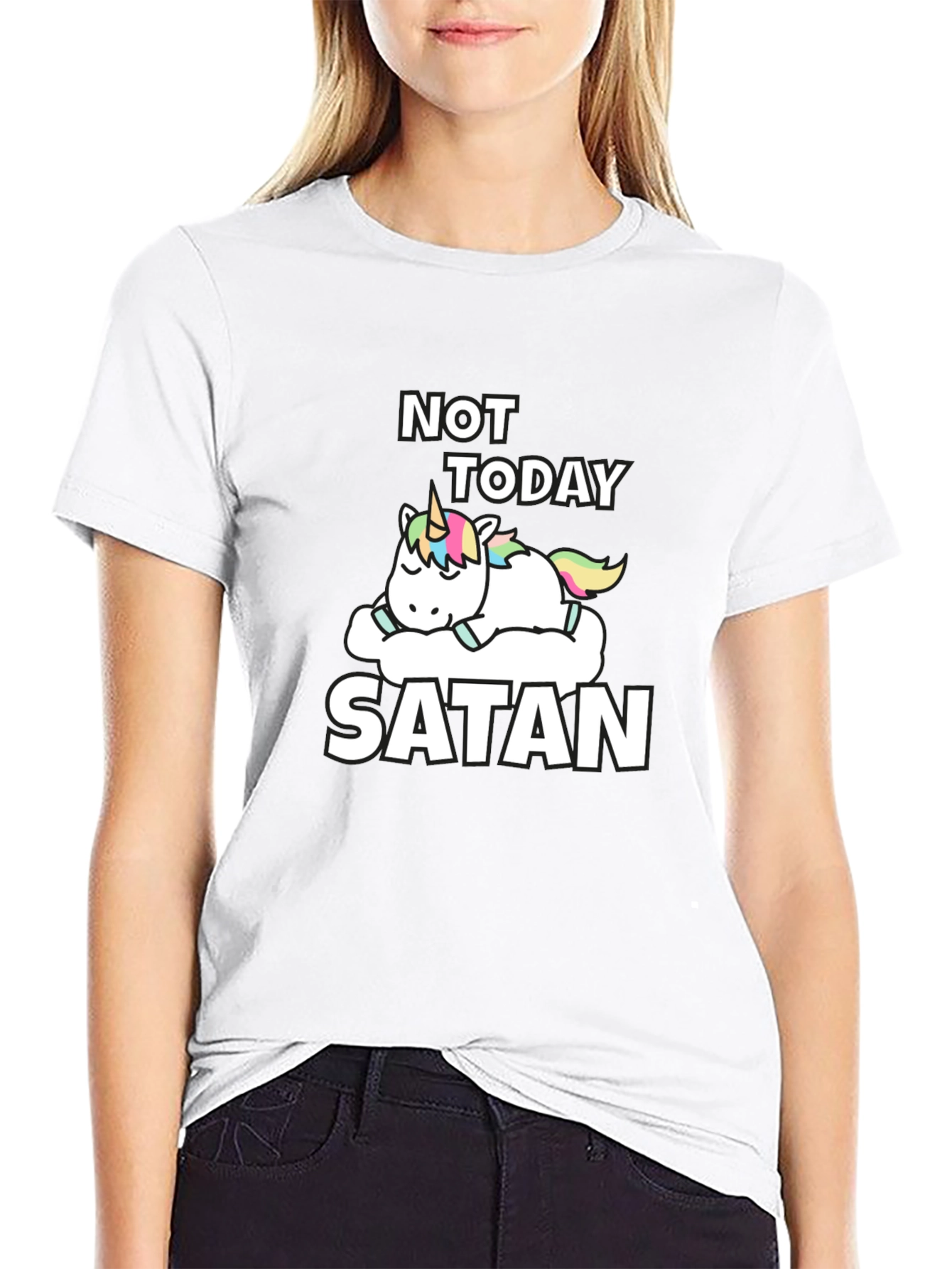 Not Today Satan Unicorn T-Shirt