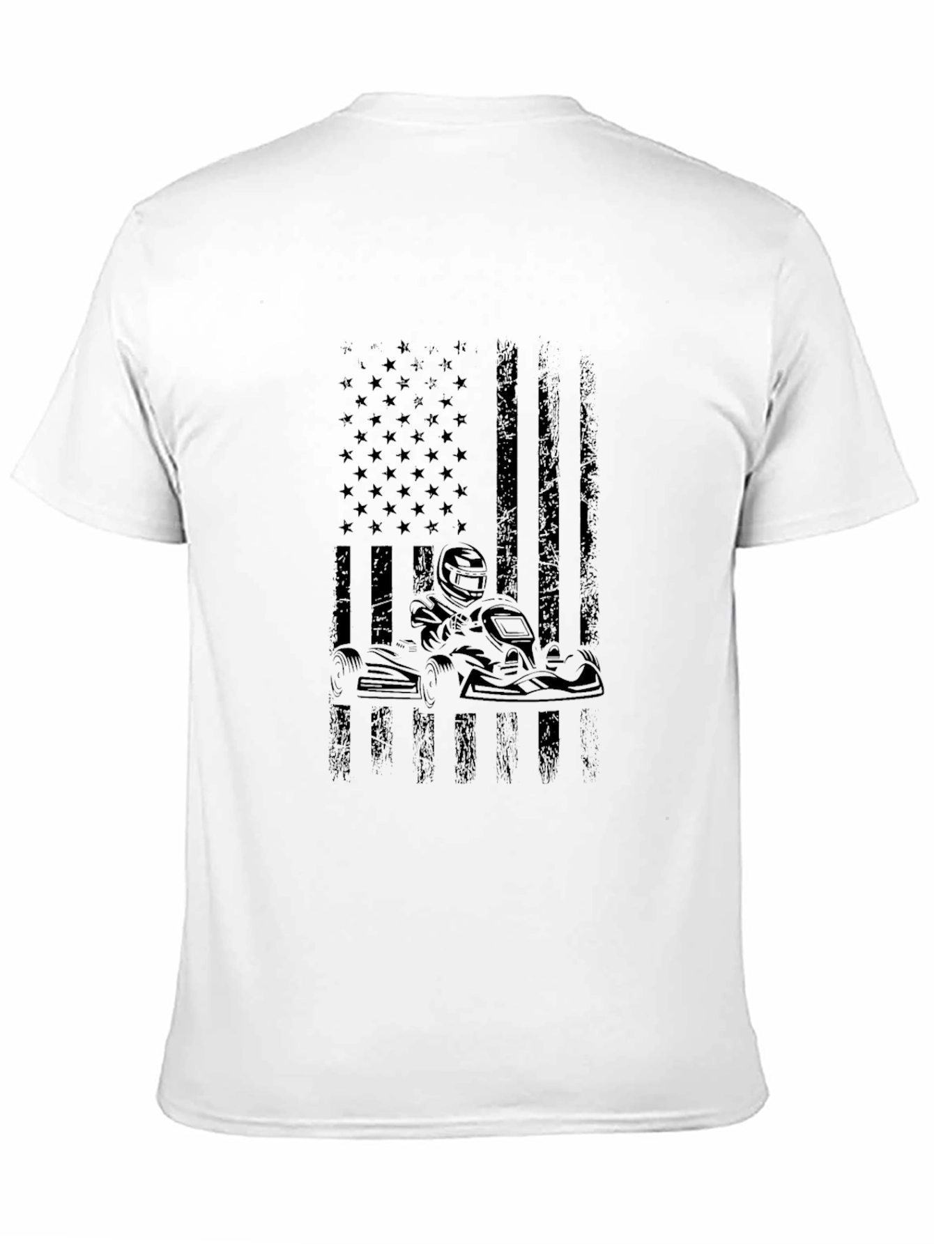 Go Kart American Flag T-Shirt