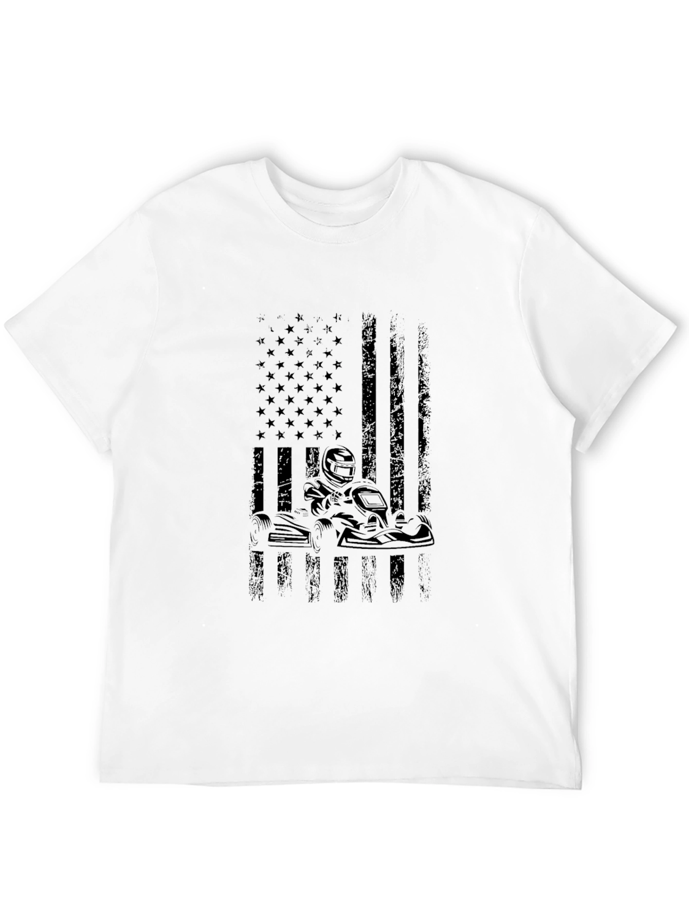 Go Kart American Flag T-Shirt