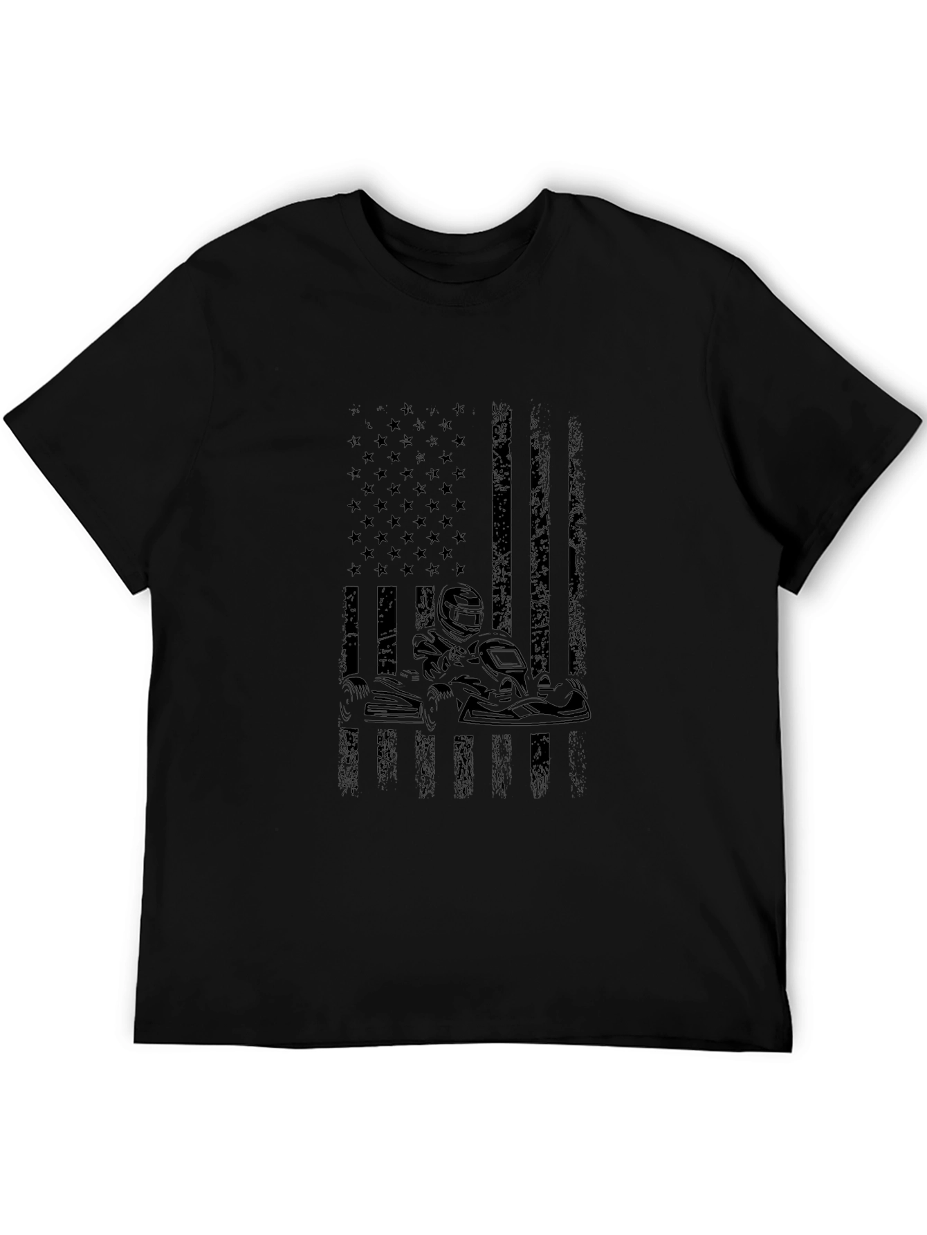 Go Kart American Flag T-Shirt