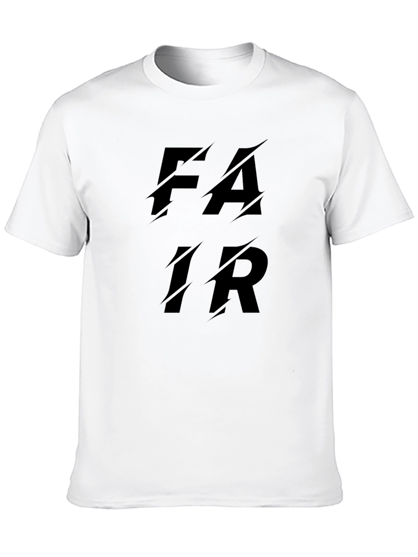 Fair Slashed Graphic Black T-Shirt