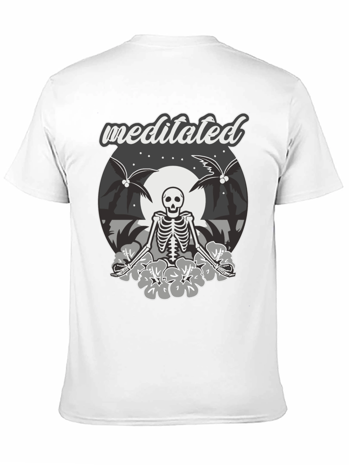 Meditated Skeleton Graphic T-Shirt