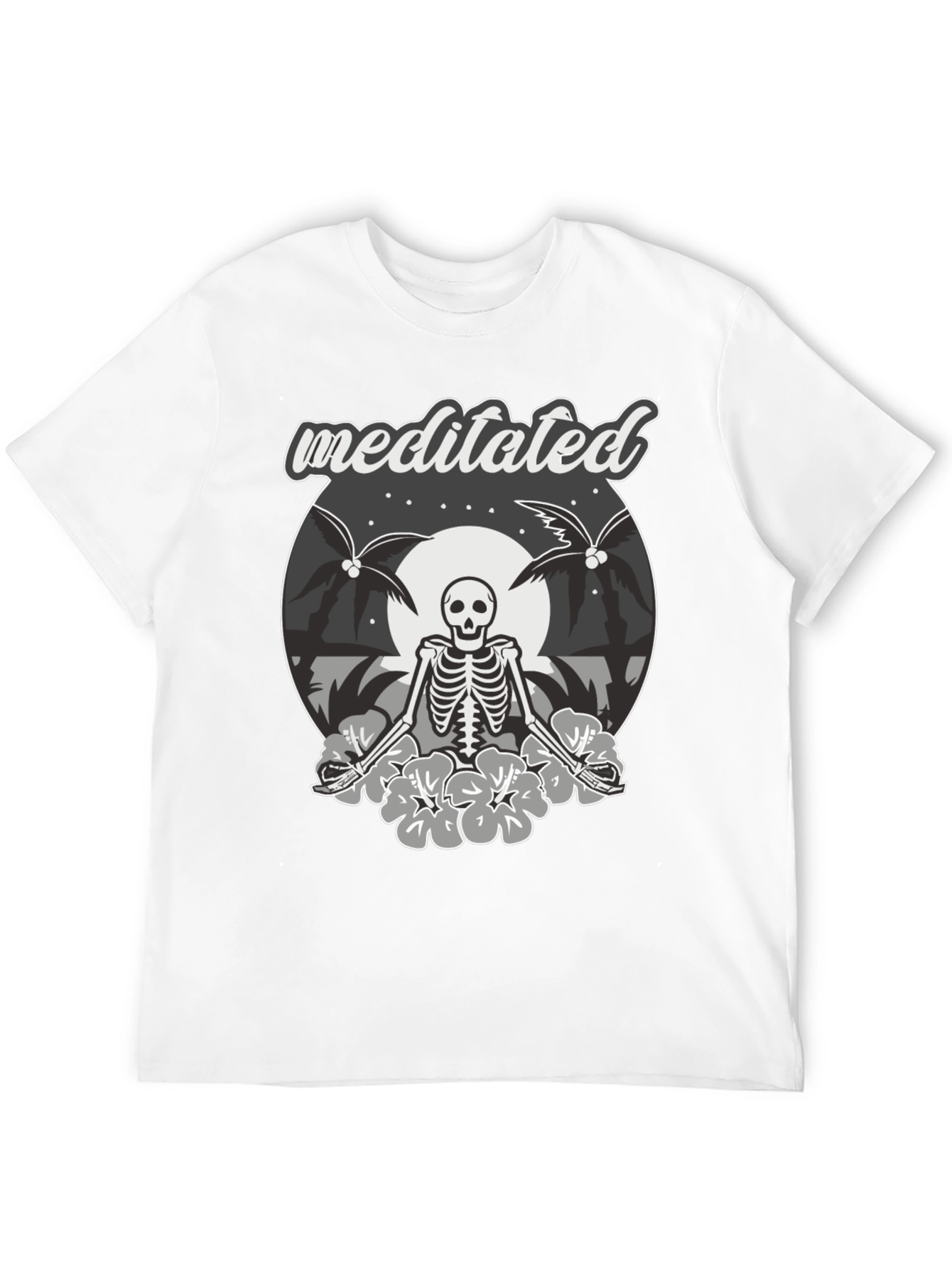Meditated Skeleton Graphic T-Shirt