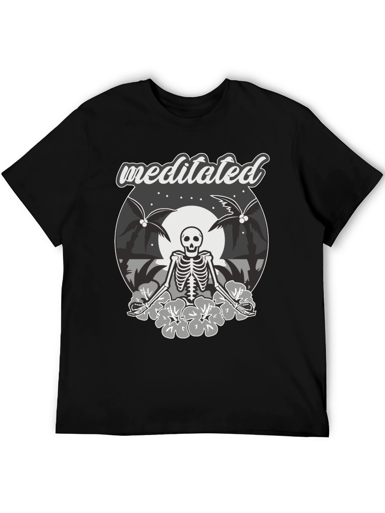 Meditated Skeleton Graphic T-Shirt