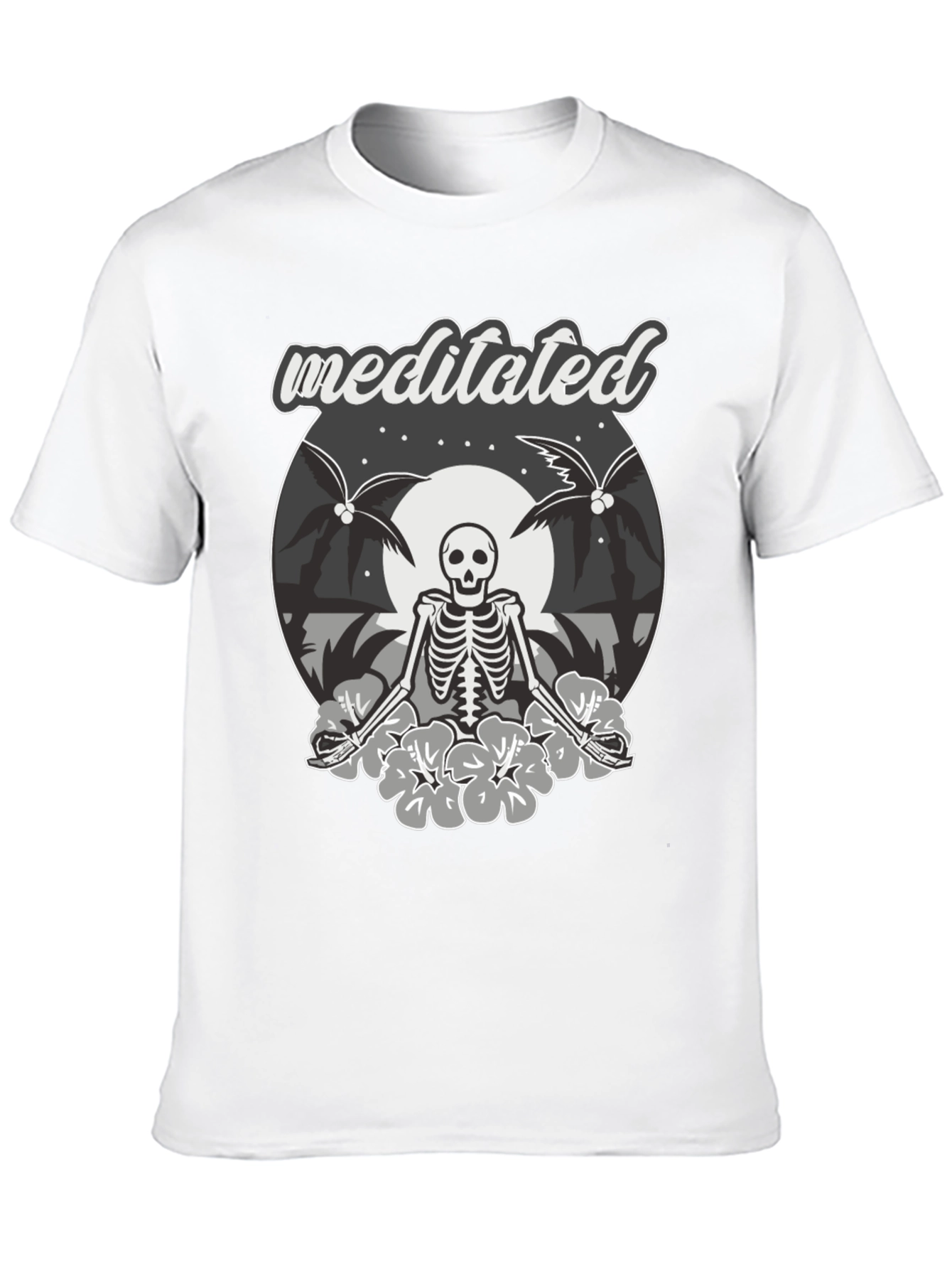 Meditated Skeleton Graphic T-Shirt