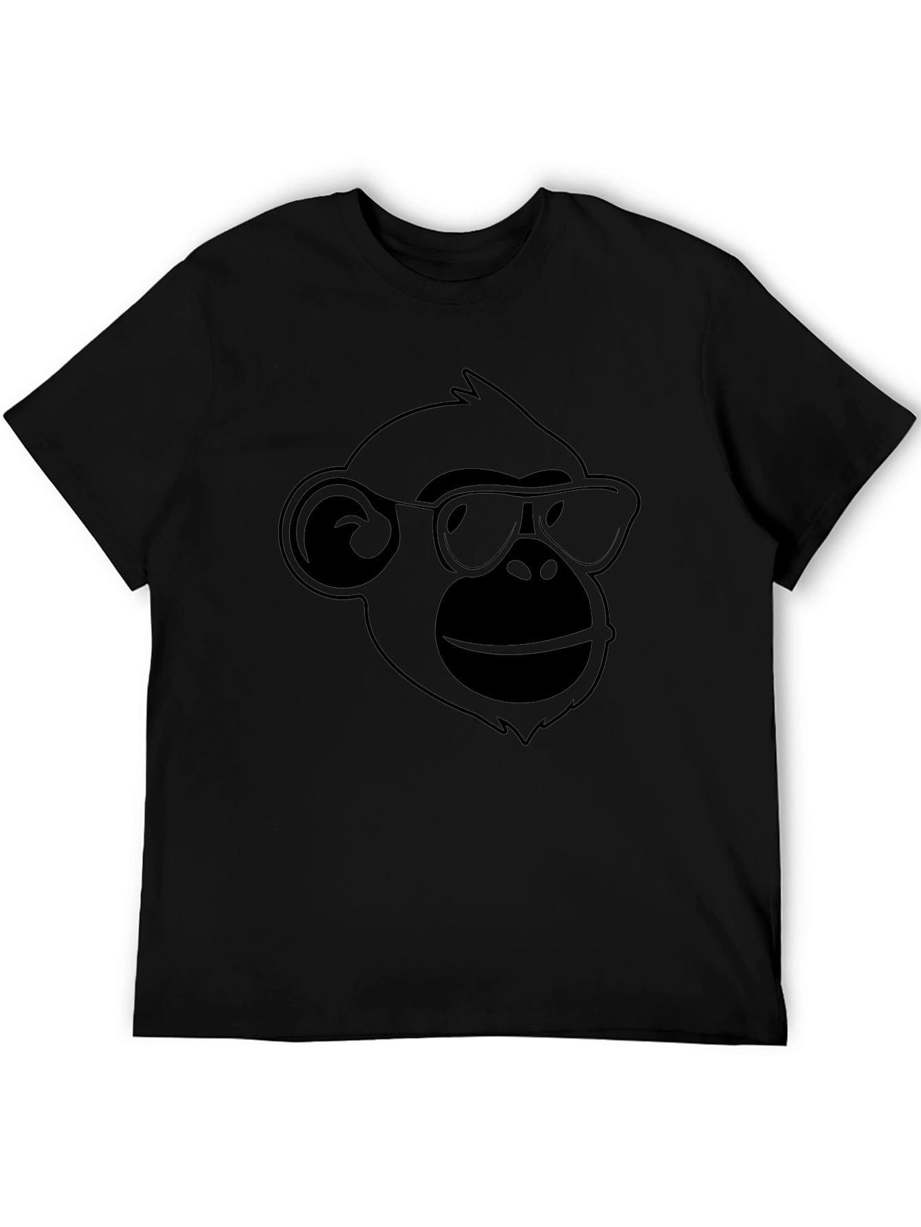 Cool Ape Graphic Tee - Black Cotton T-Shirt