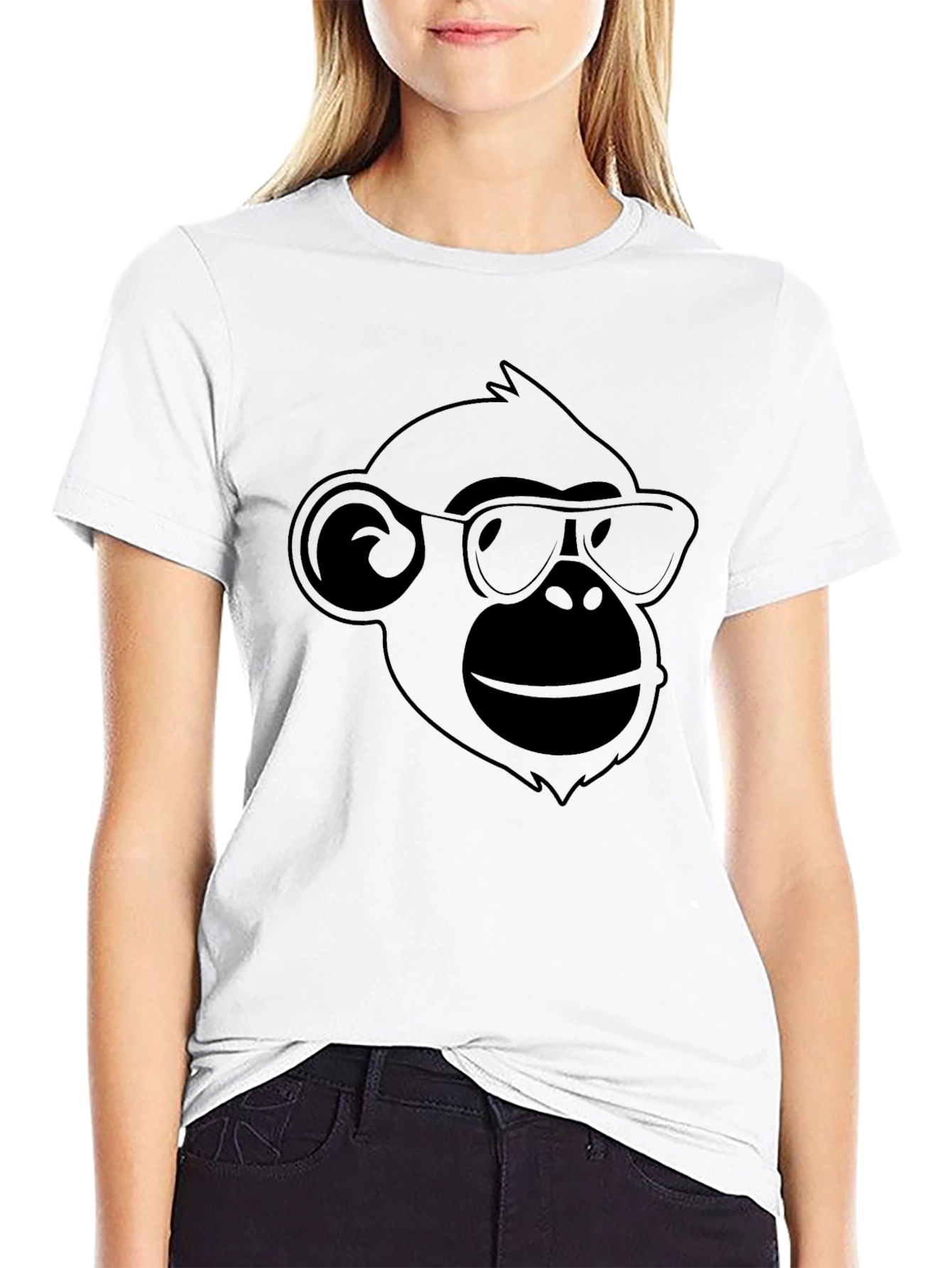 Cool Ape Graphic Tee - Black Cotton T-Shirt