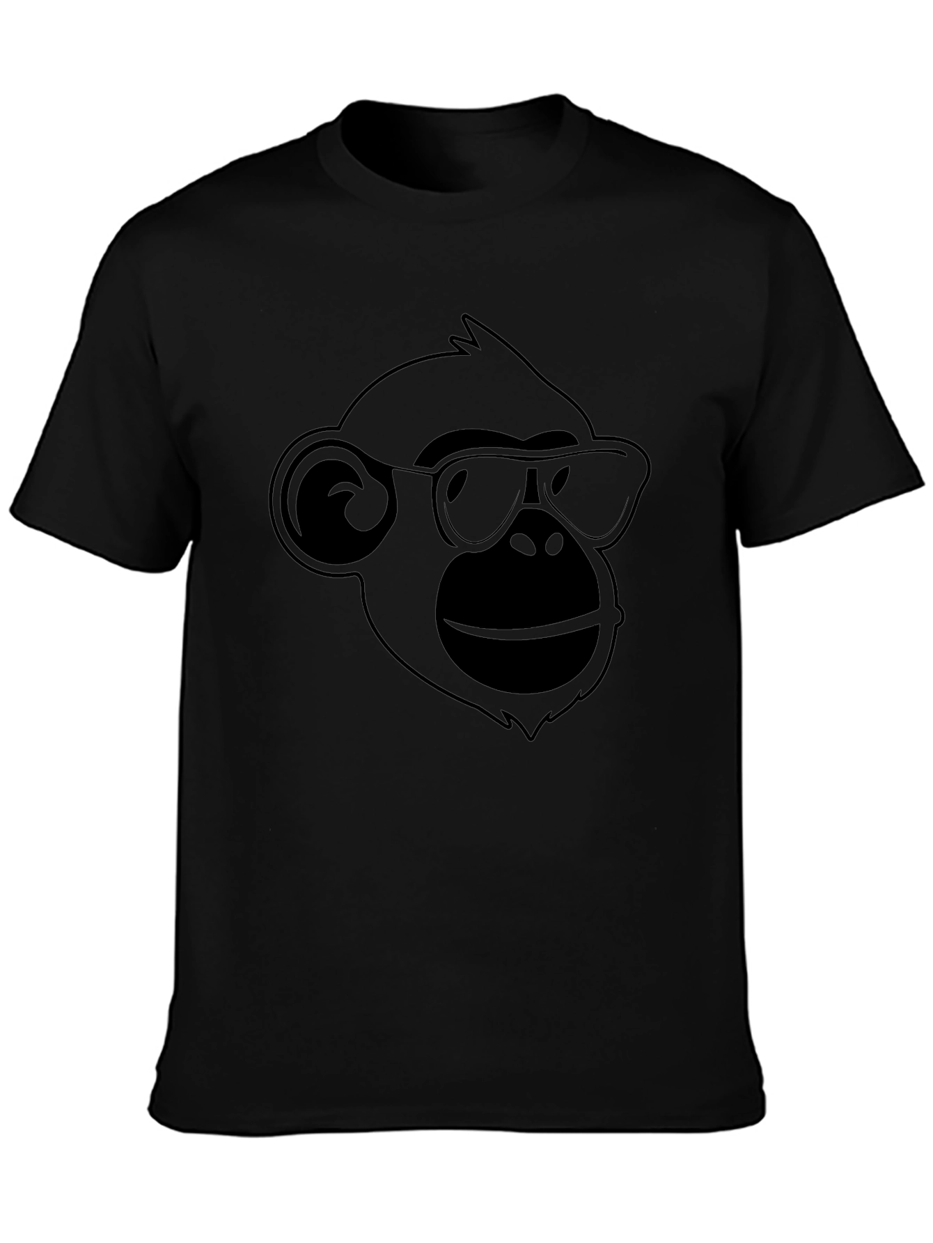 Cool Ape Graphic Tee - Black Cotton T-Shirt