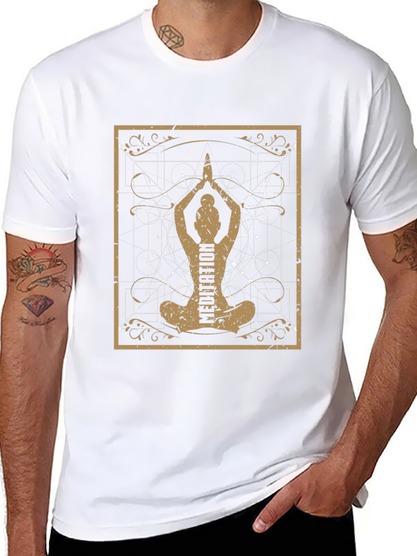 Meditation Graphic T-Shirt - Black