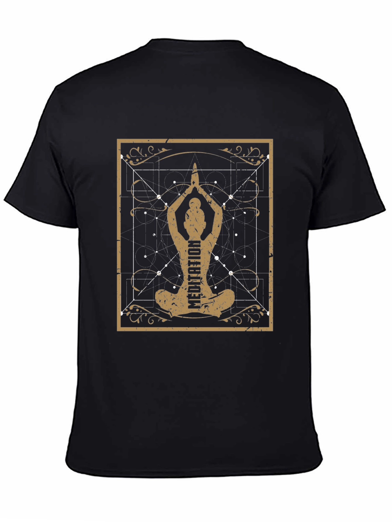 Meditation Graphic T-Shirt - Black