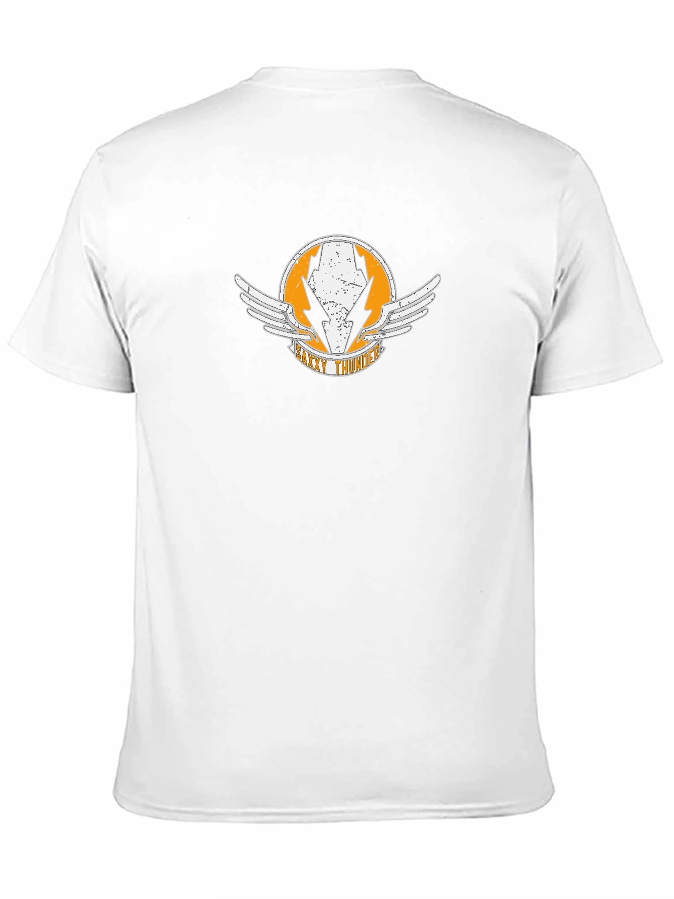 Saxy Thunder Black T-Shirt with Winged Logo