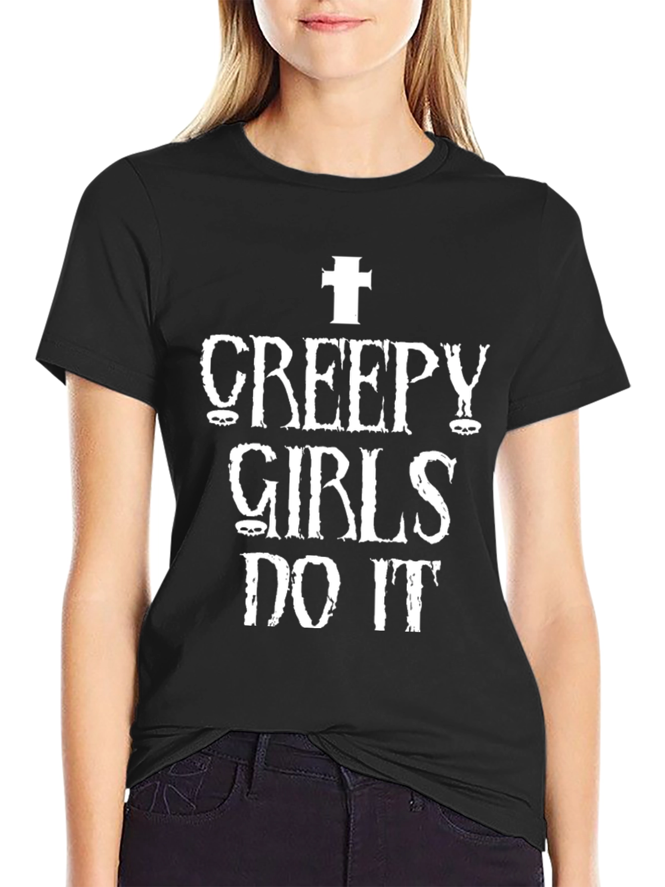 Creepy Girls Do It T-Shirt - Halloween Graphic Tee