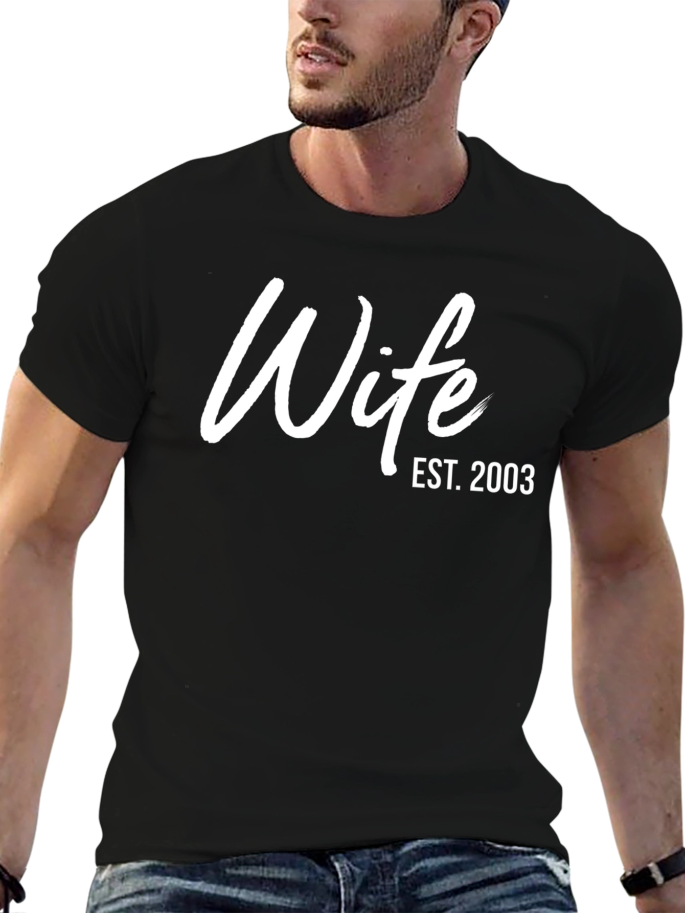 Wife Est. 2003 Black T-Shirt