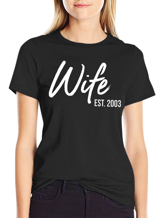 Wife Est. 2003 Black T-Shirt