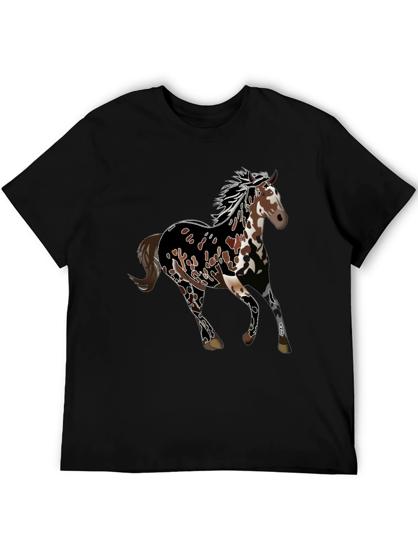Horse Graphic Tee - Black Unisex T-Shirt