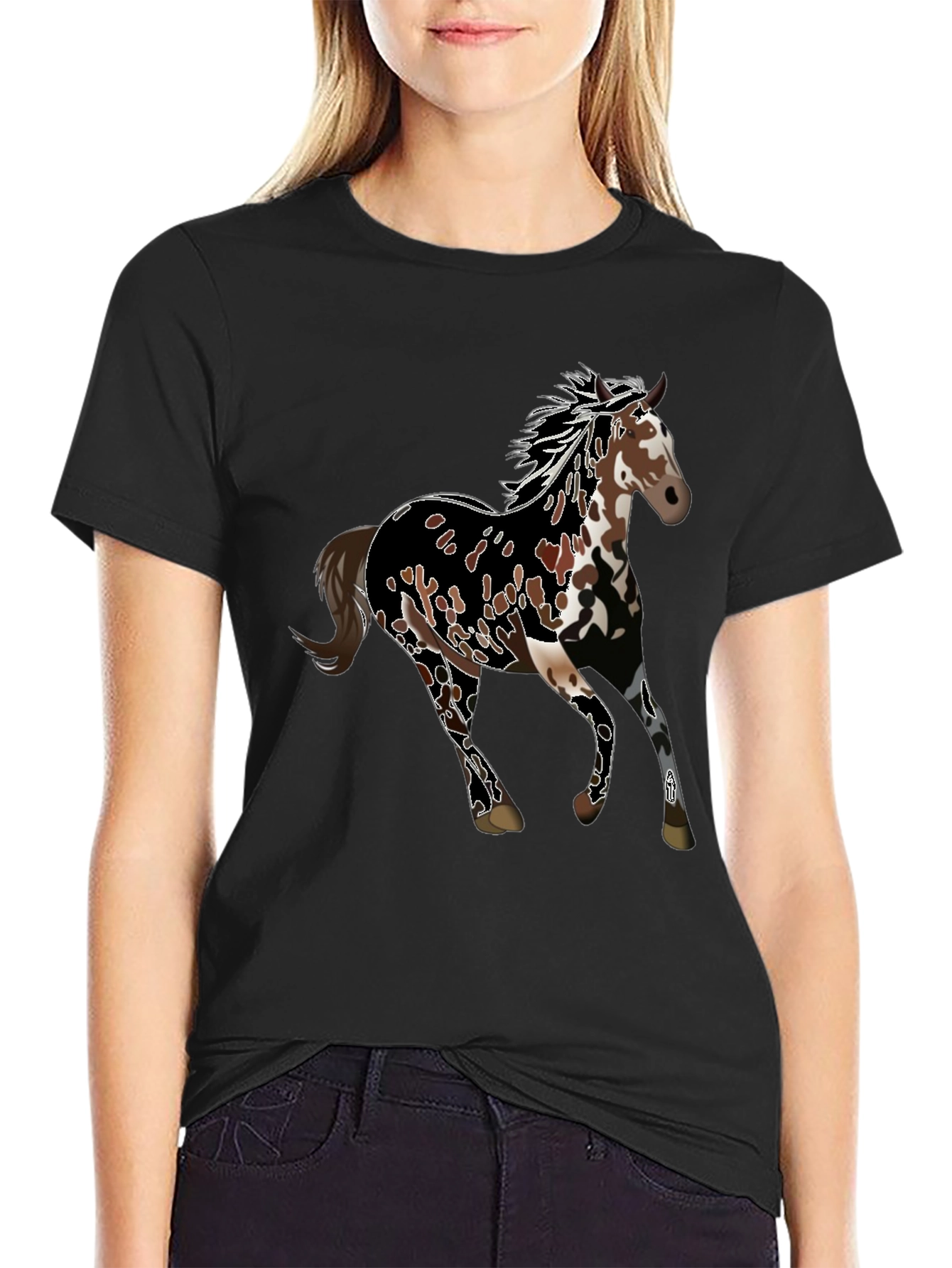 Horse Graphic Tee - Black Unisex T-Shirt