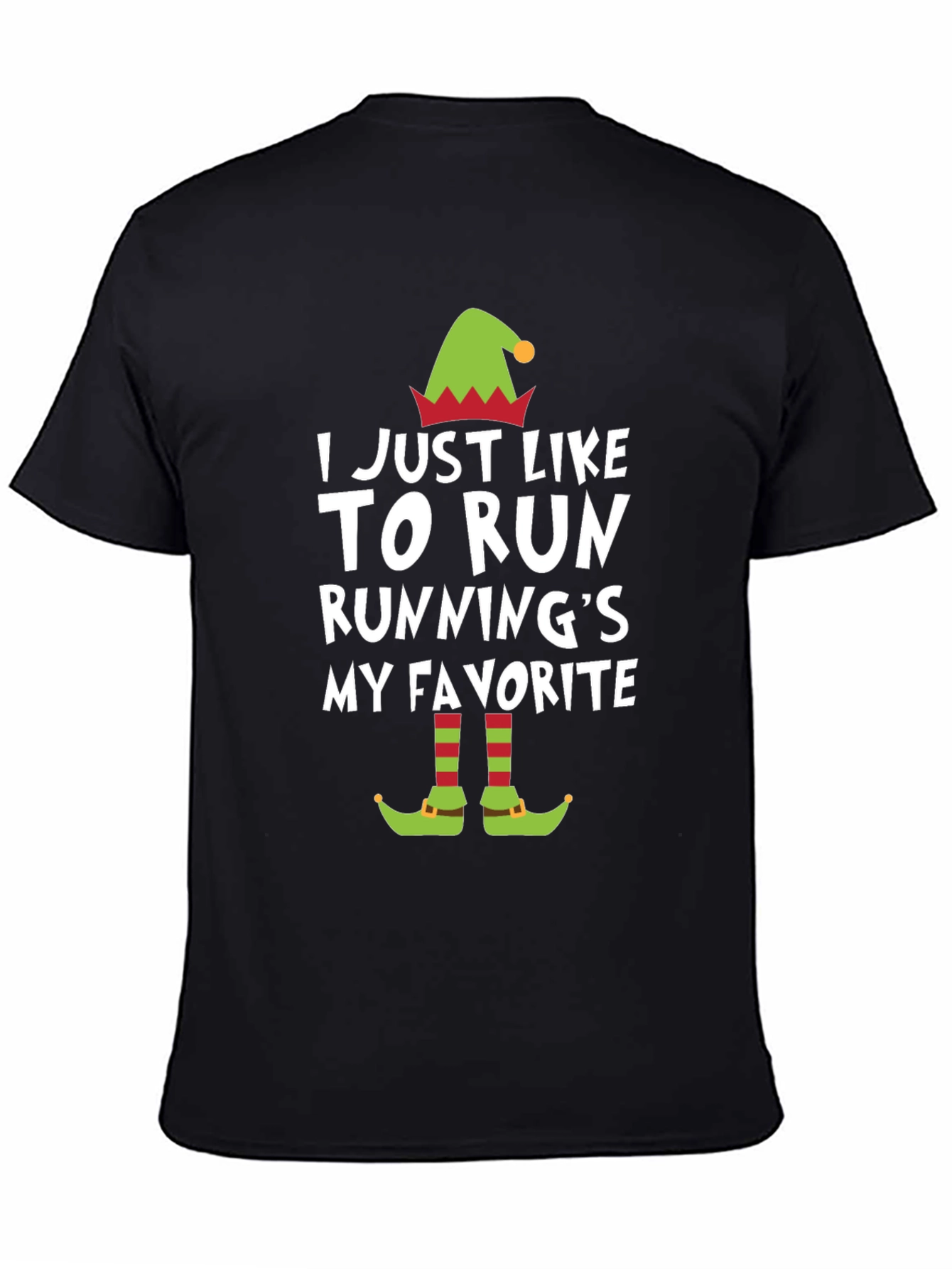 Funny Running Elf Christmas T-Shirt