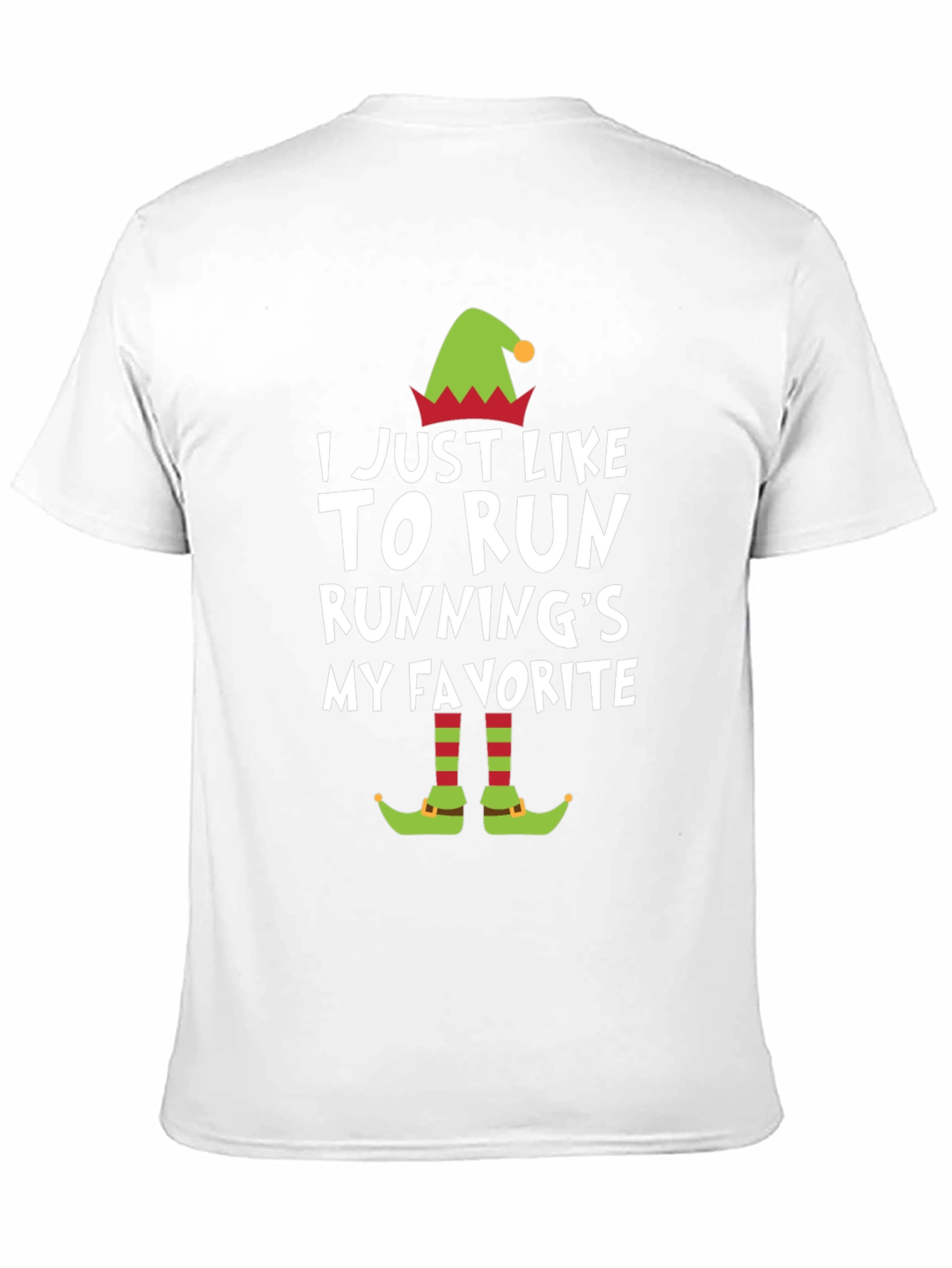Funny Running Elf Christmas T-Shirt