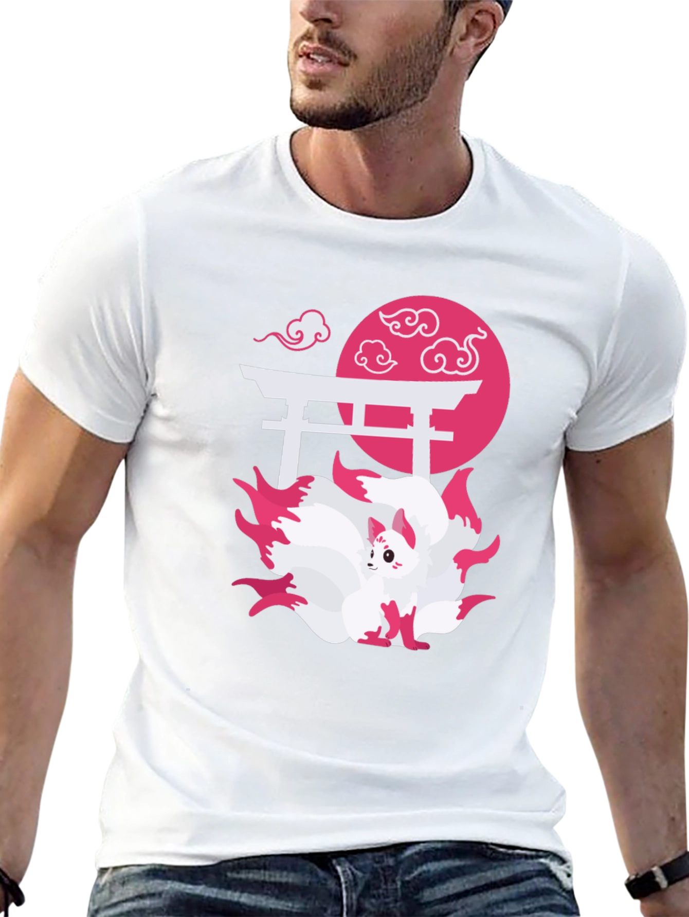 Nine-Tailed Fox Graphic Tee - Japanese Anime Shirt