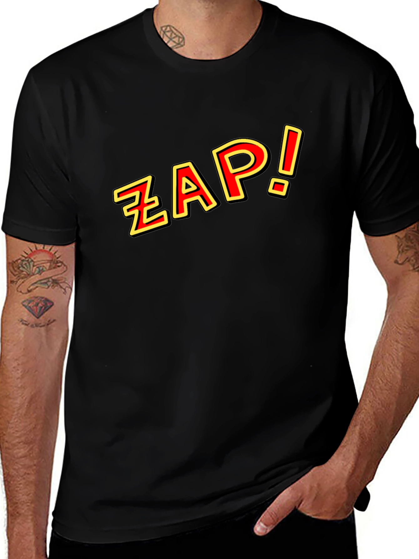 ZAP! Graphic Print Crew Neck Tee