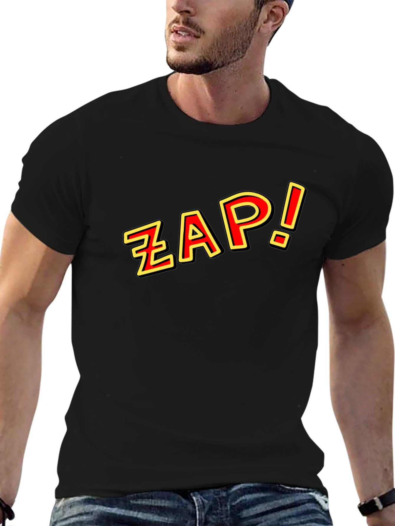 ZAP! Graphic Print Crew Neck Tee