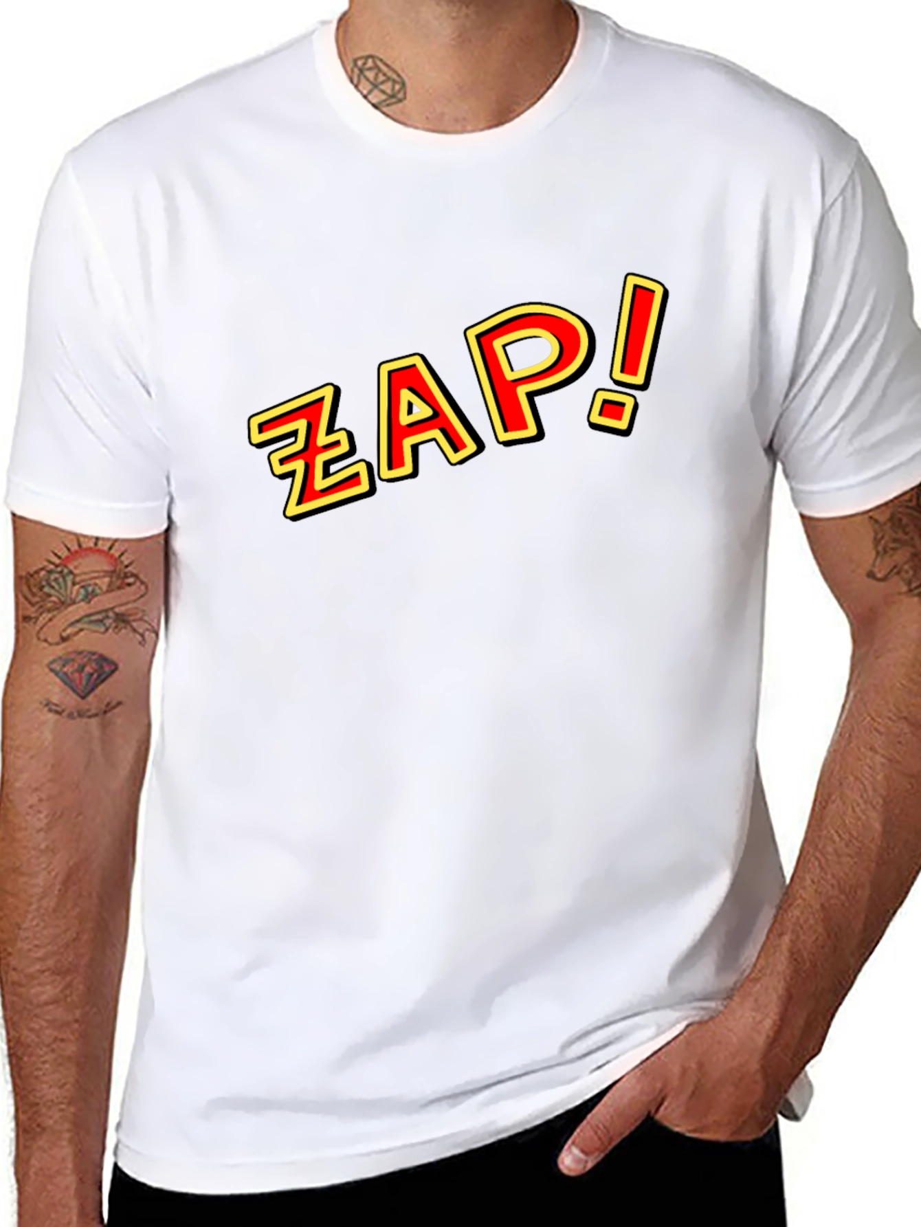 ZAP! Graphic Print Crew Neck Tee