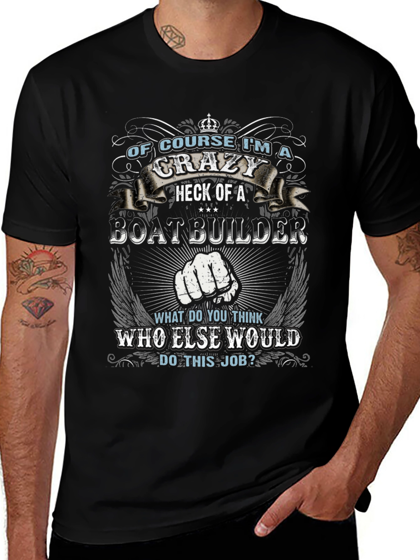Crazy Boatbuilder Graphic Tee