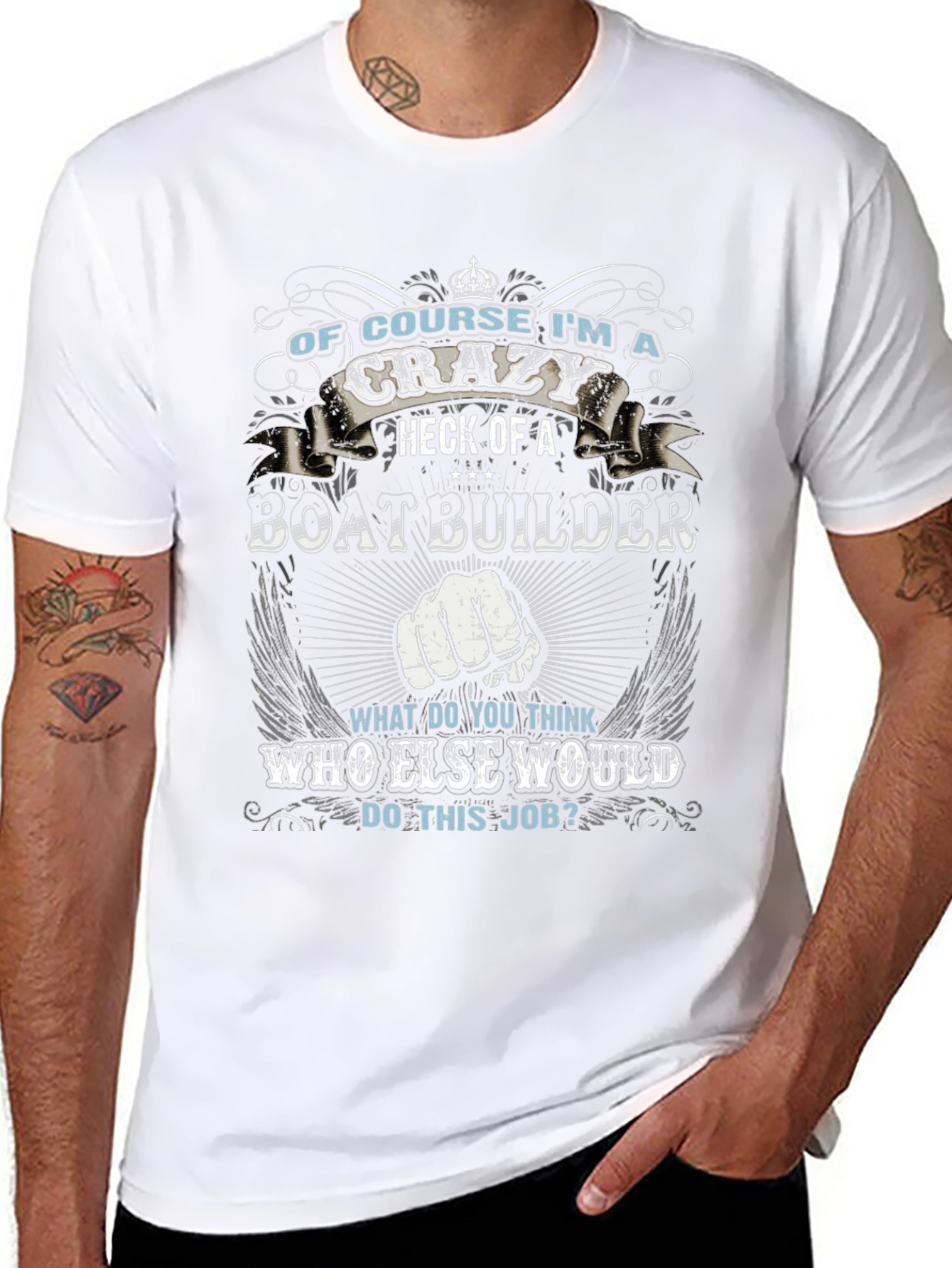 Crazy Boatbuilder Graphic Tee