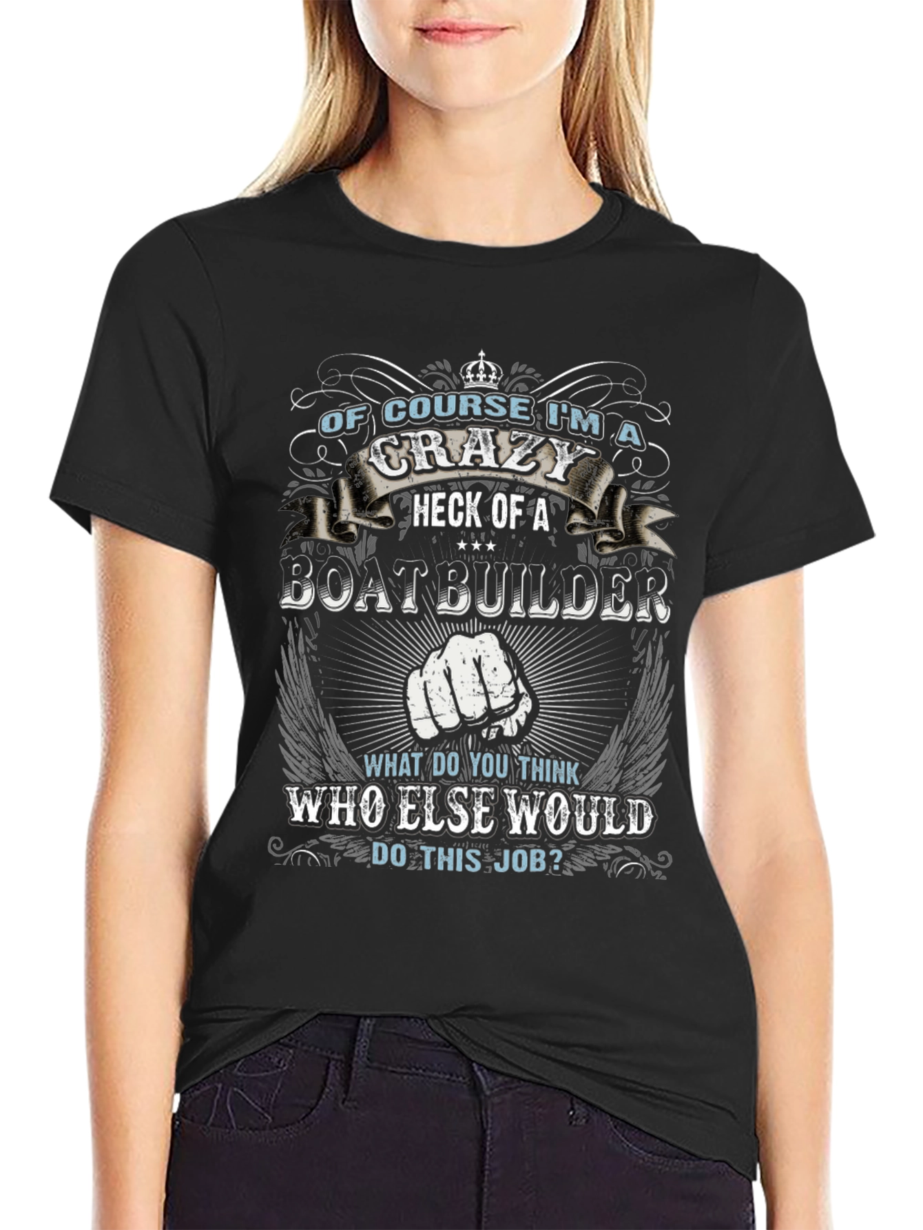 Crazy Boatbuilder Graphic Tee