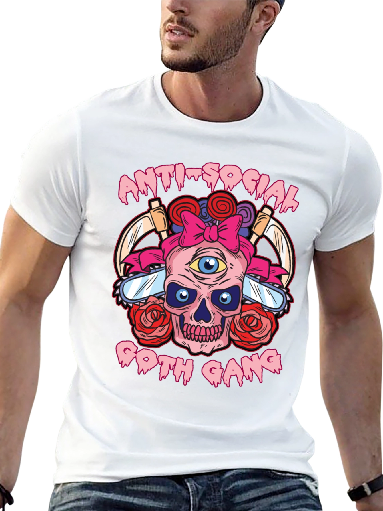 Anti-Social Goth Gang Graphic T-Shirt