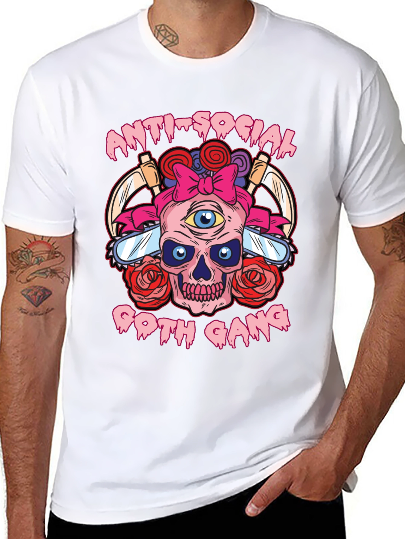 Anti-Social Goth Gang Graphic T-Shirt